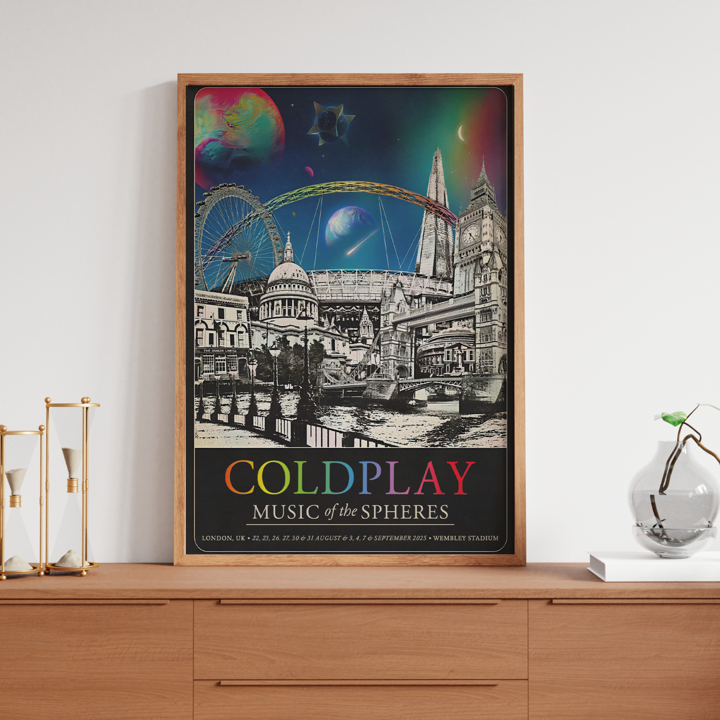 Coldplay Music Of The Spheres 2025 Poster UK Tour Print A5-A3 Wembley Stadium