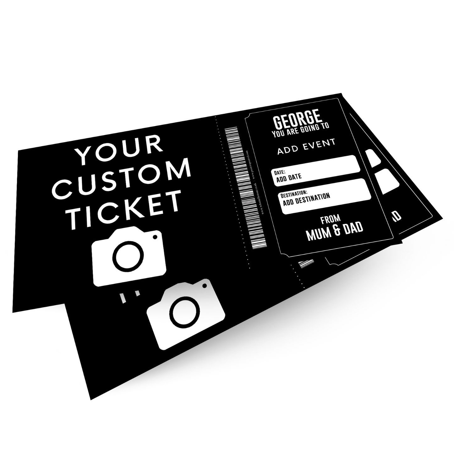 Personalised Custom Concert Ticket Souvenir Festival Gift Voucher Keepsake