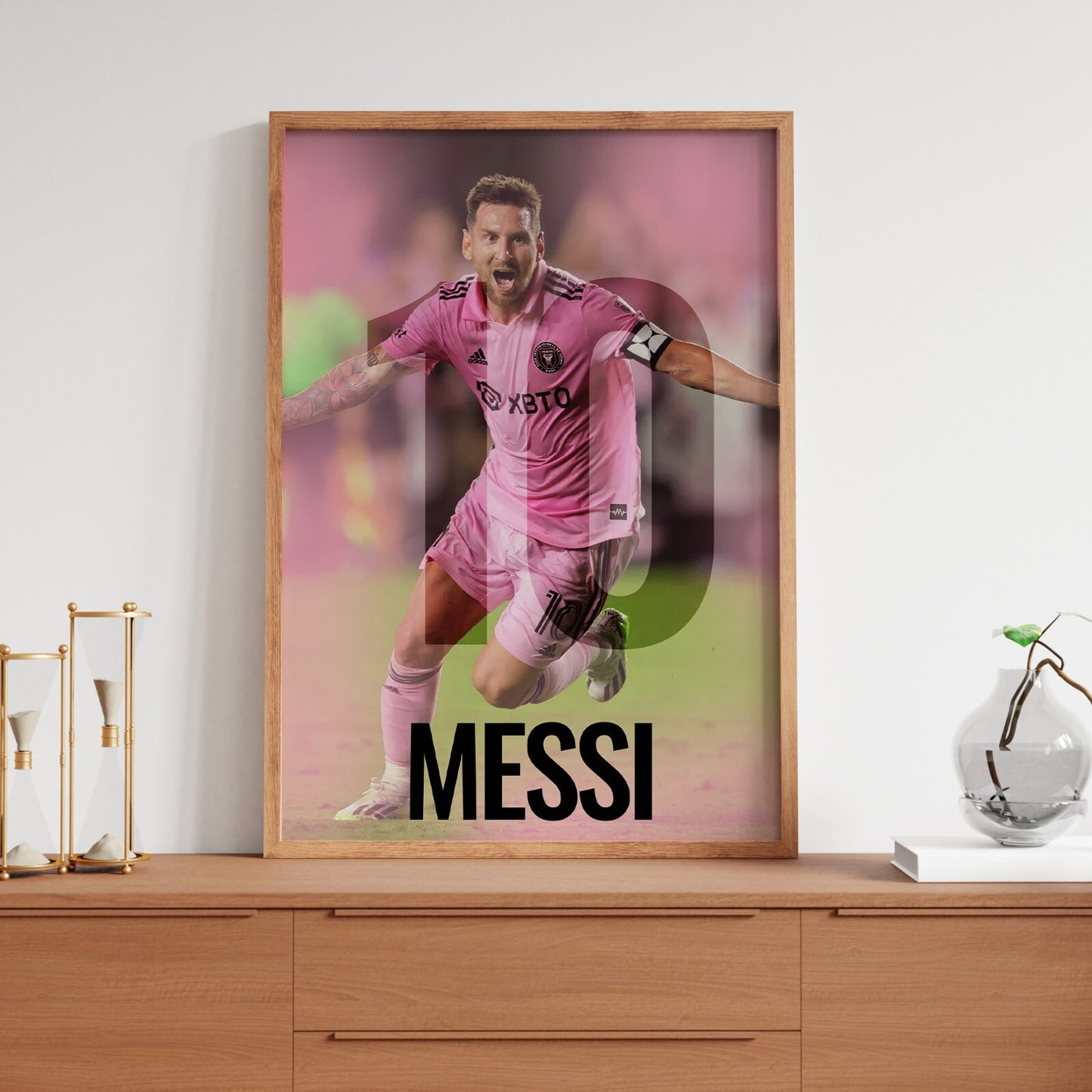 Lionel Messi Inter Miami Football Poster - New York Soccer Legend Messi Photo