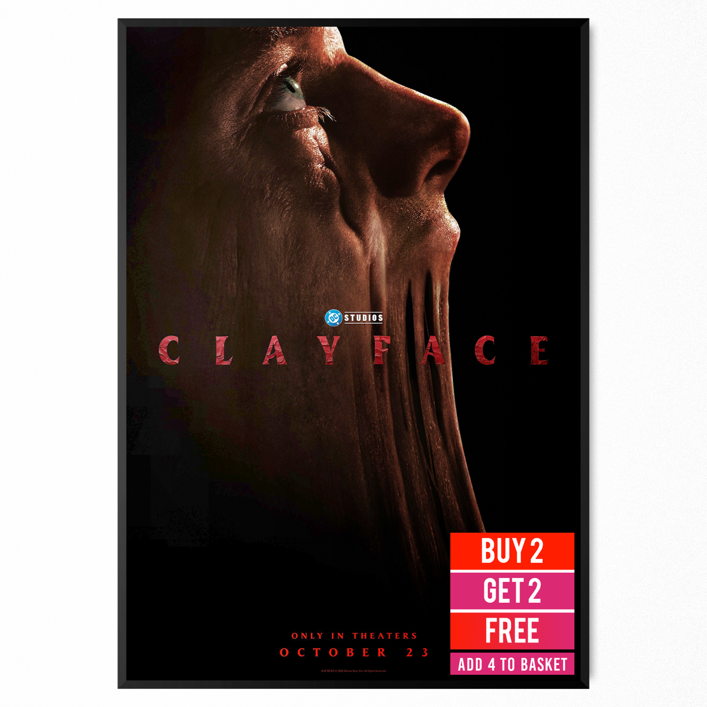 Clayface Movie Poster Horror Film Print DC Movie Teaser Poster A5 A4 A3