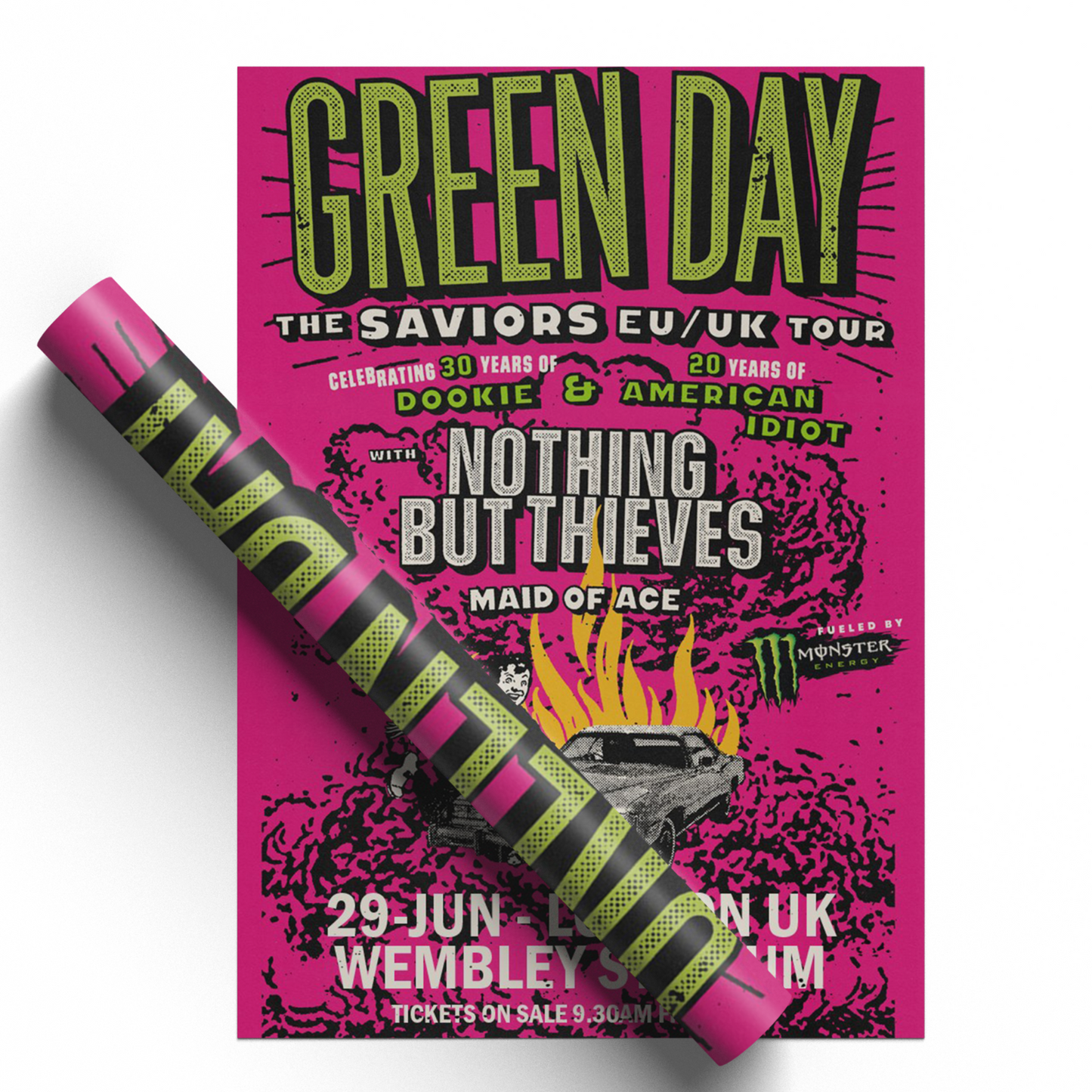 Green Day Poster 29th June Wembley stadium For Green Day Fans Print A5 A4 A3