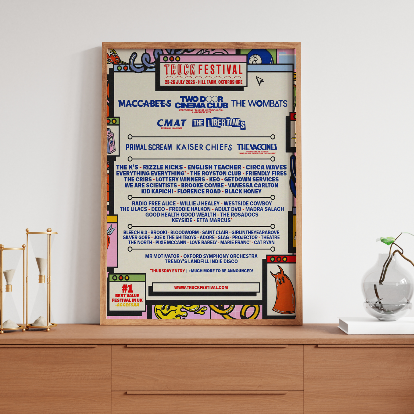 Truck Festival 2026 Music Line-Up Poster Festival Concert Print A5 A4 A3