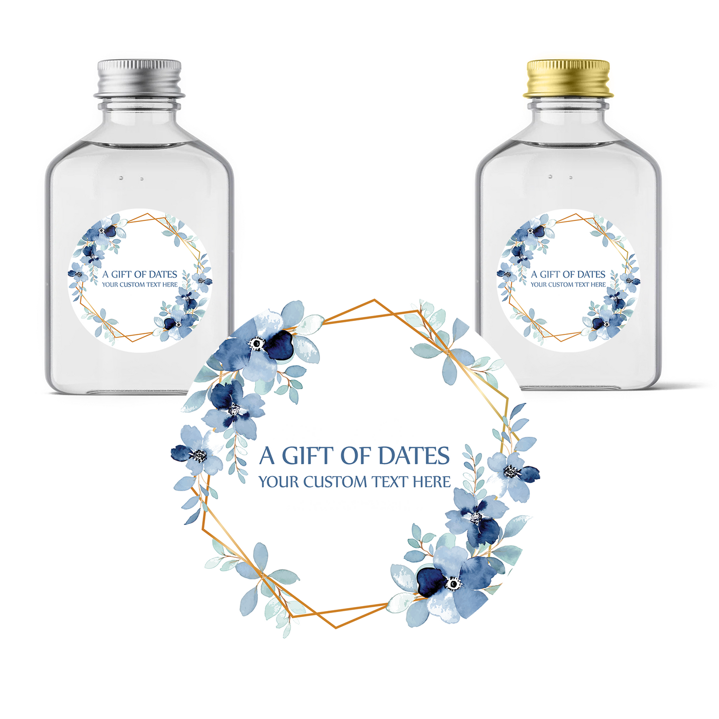 Personalised Date Stickers, Water Bottles Label Eid Mubarak, Umrah Zam Zam Gift