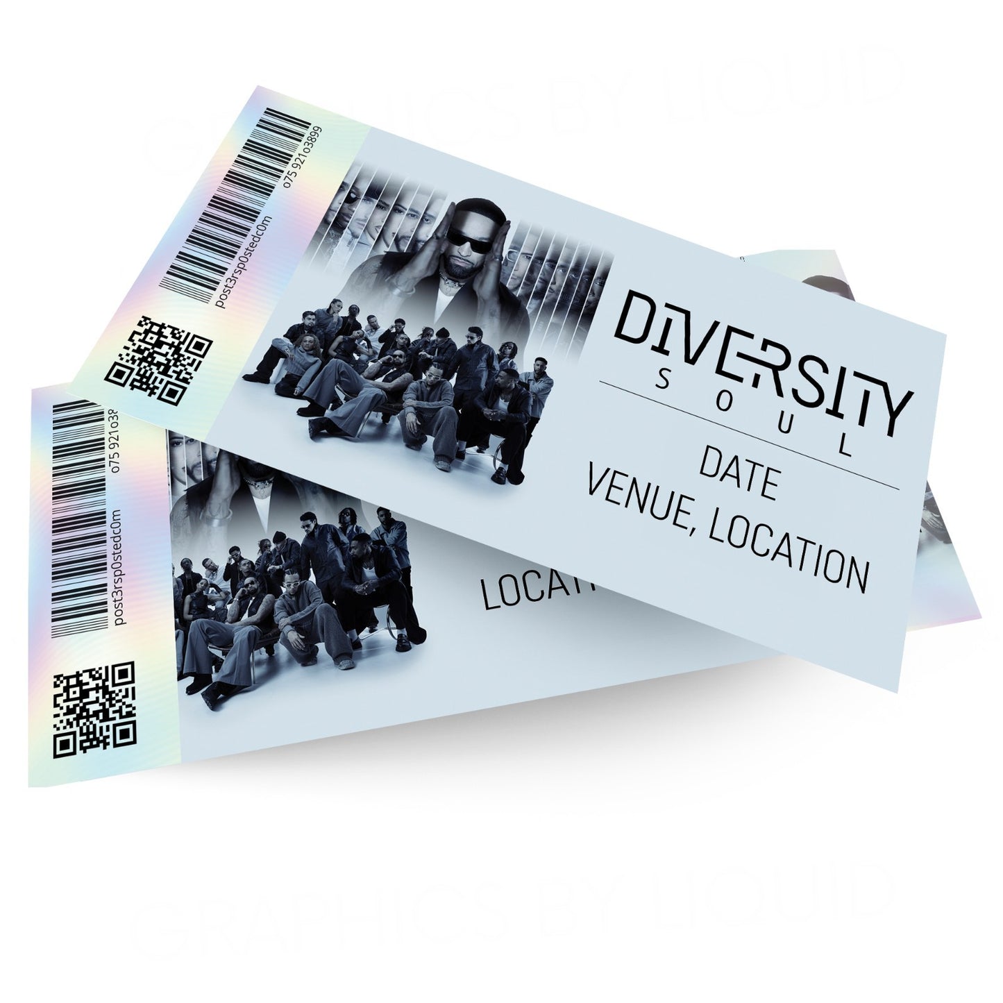 Diversity SOUL Mock Ticket UK Tour 2026 Personalised Keepsake Gift Reveal