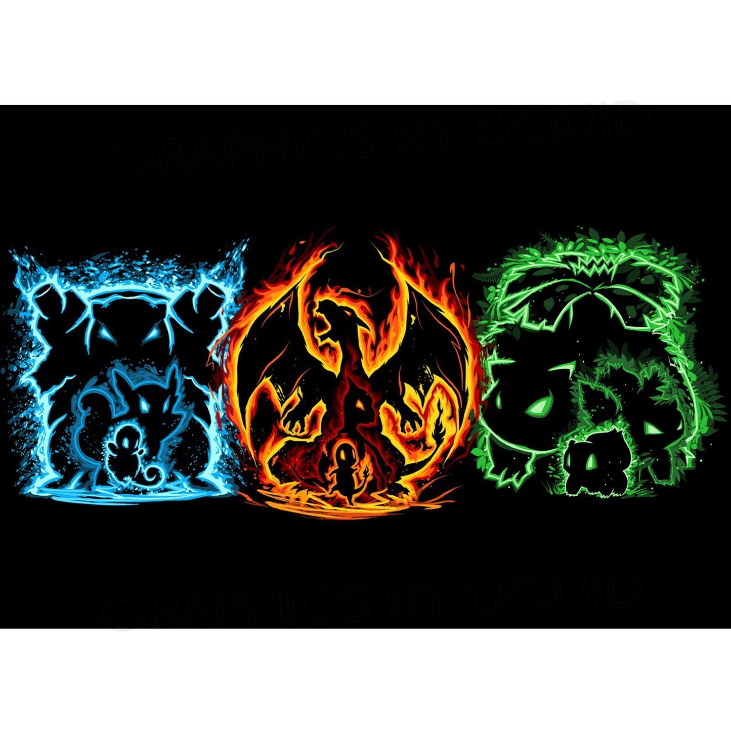 Pokemon Blastoise Venusaur Charizard Full Evolution Poster | A5 A4 A3 A2 A1