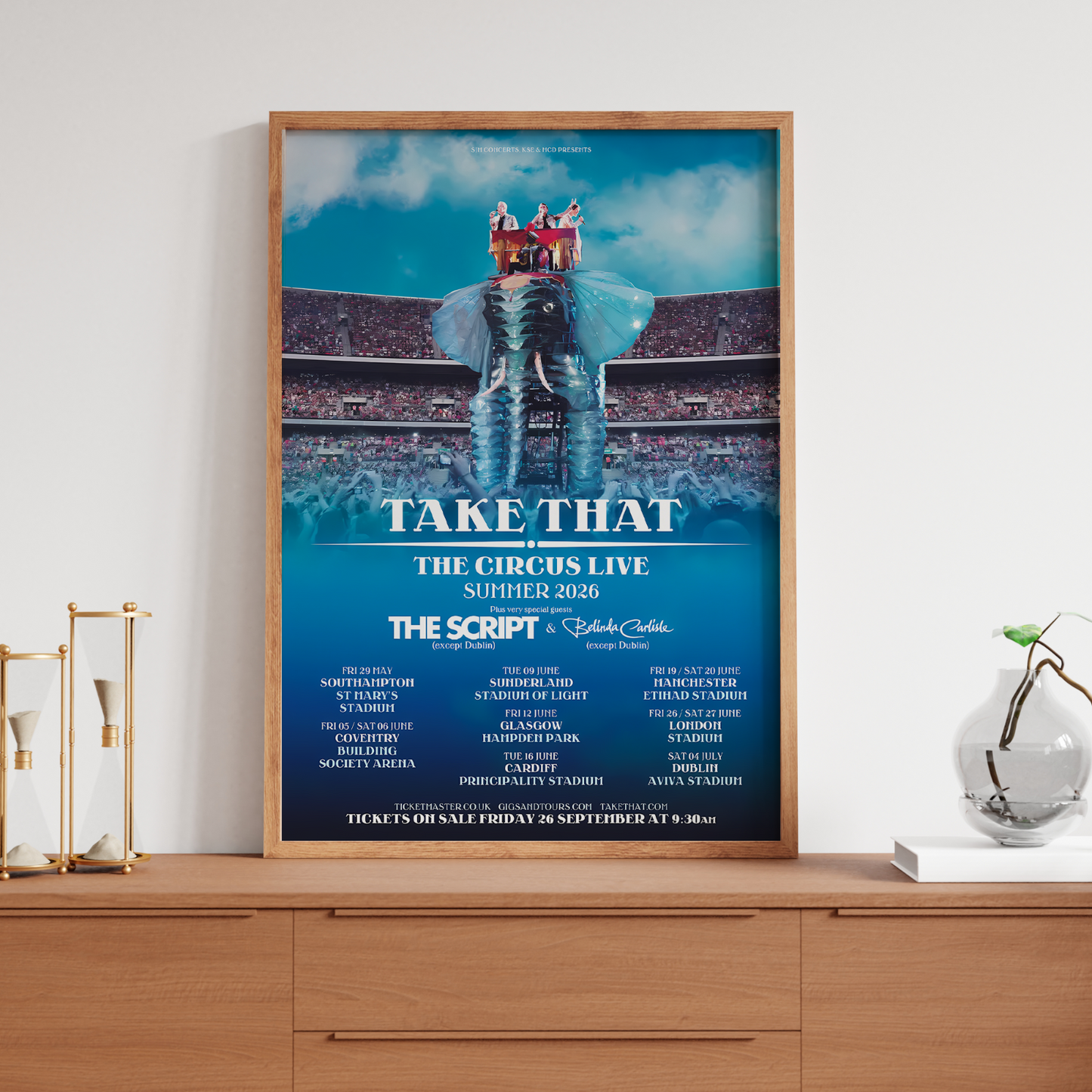 Take That The Circus Concert Gig Poster Summer 2026 For Take That Fans A5-A3