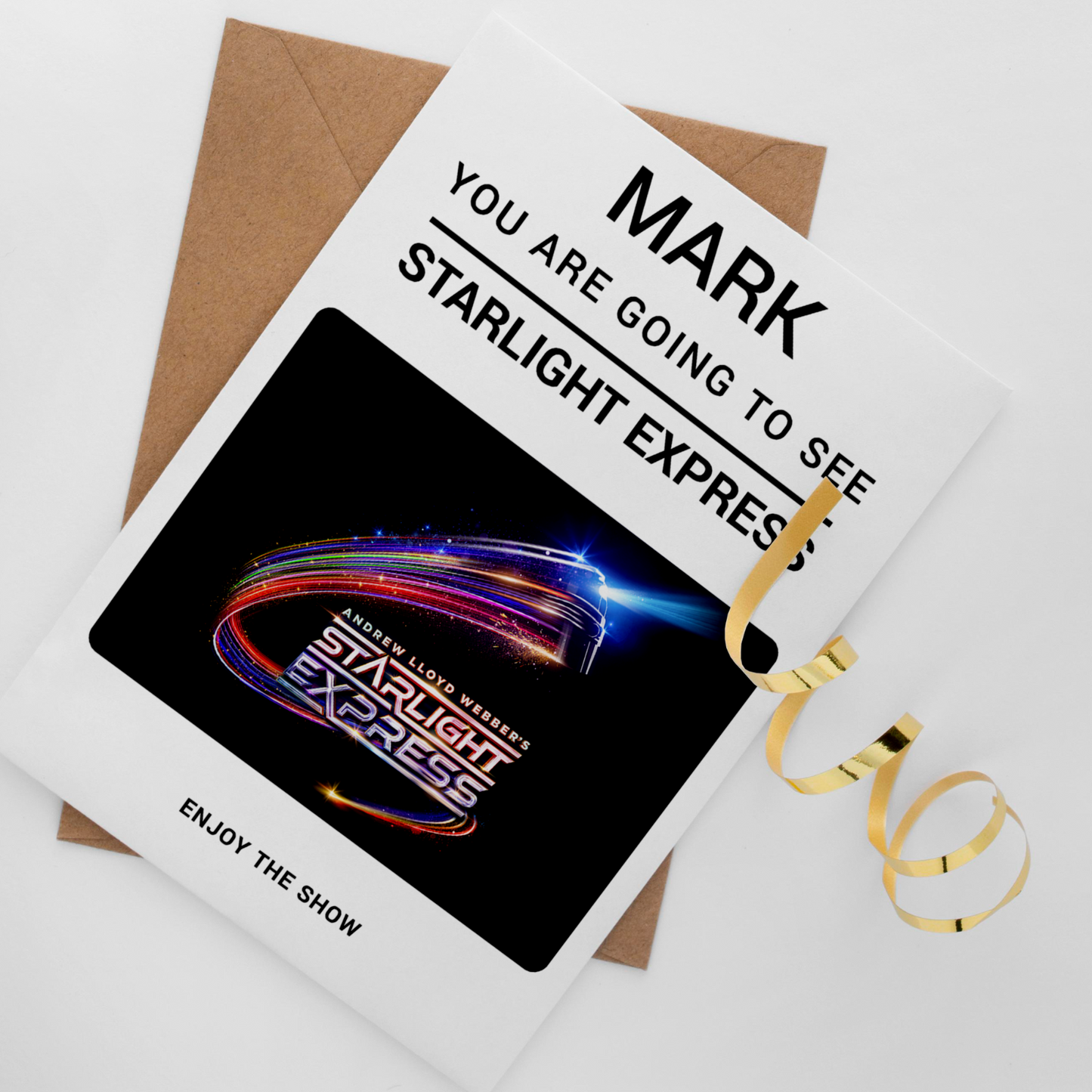 YOU'RE GOING TO SEE STARLIGHT EXPRESS! Card Personalised Gift Card