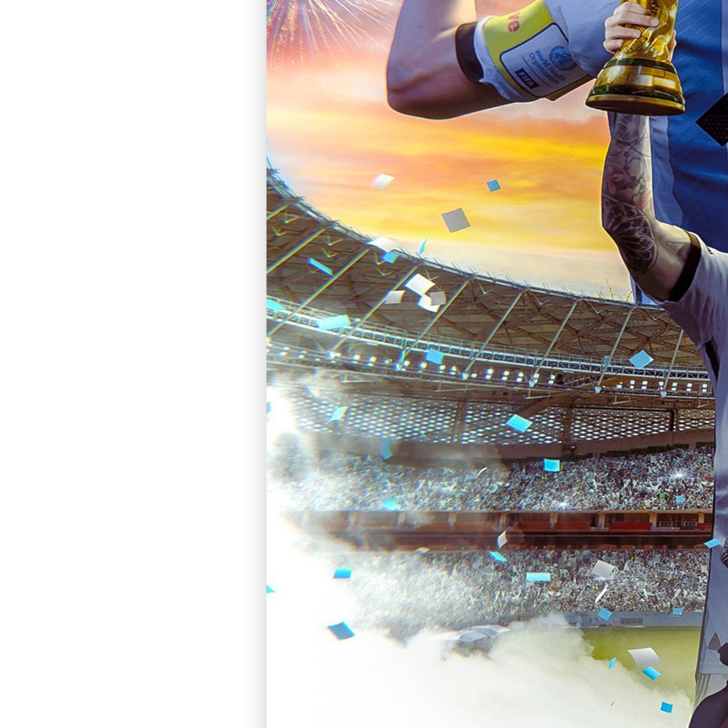 LIONEL MESSI WORLD CUP THE GOAT POSTER PRINT FOOTBALL POSTER - A5 A4 A3