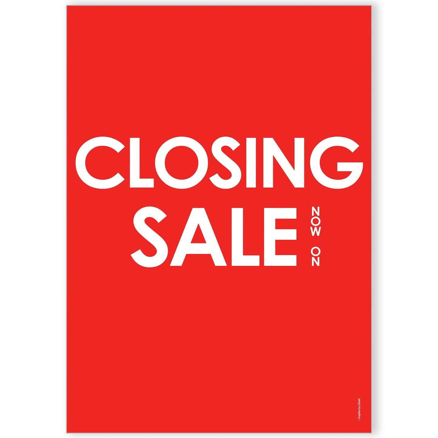 Shop Sale Advertising Poster Sign Closing Down Sale Poster Window Sign A5-A3
