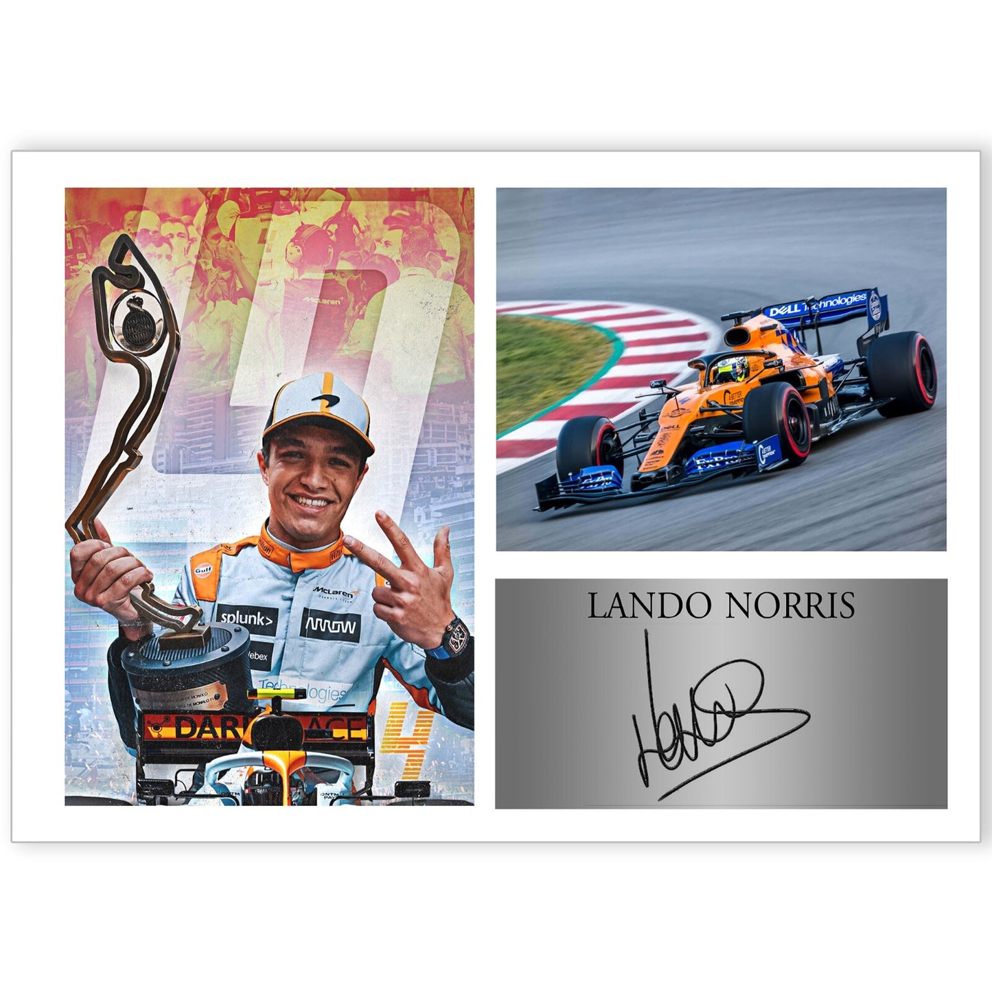 Lando Norris Formula 1 F1 Driver Signed Autograph Photo Poster Memorabilia