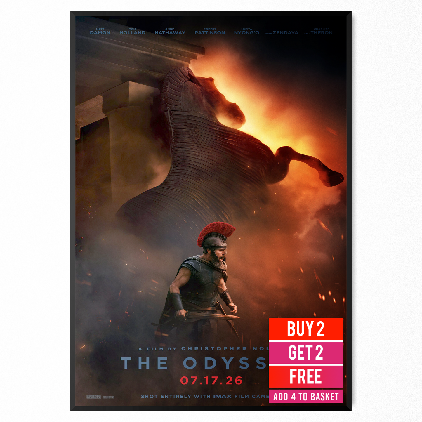 The Odyssey Teaser Poster 2026 Movie Film Print A5 A4 A3