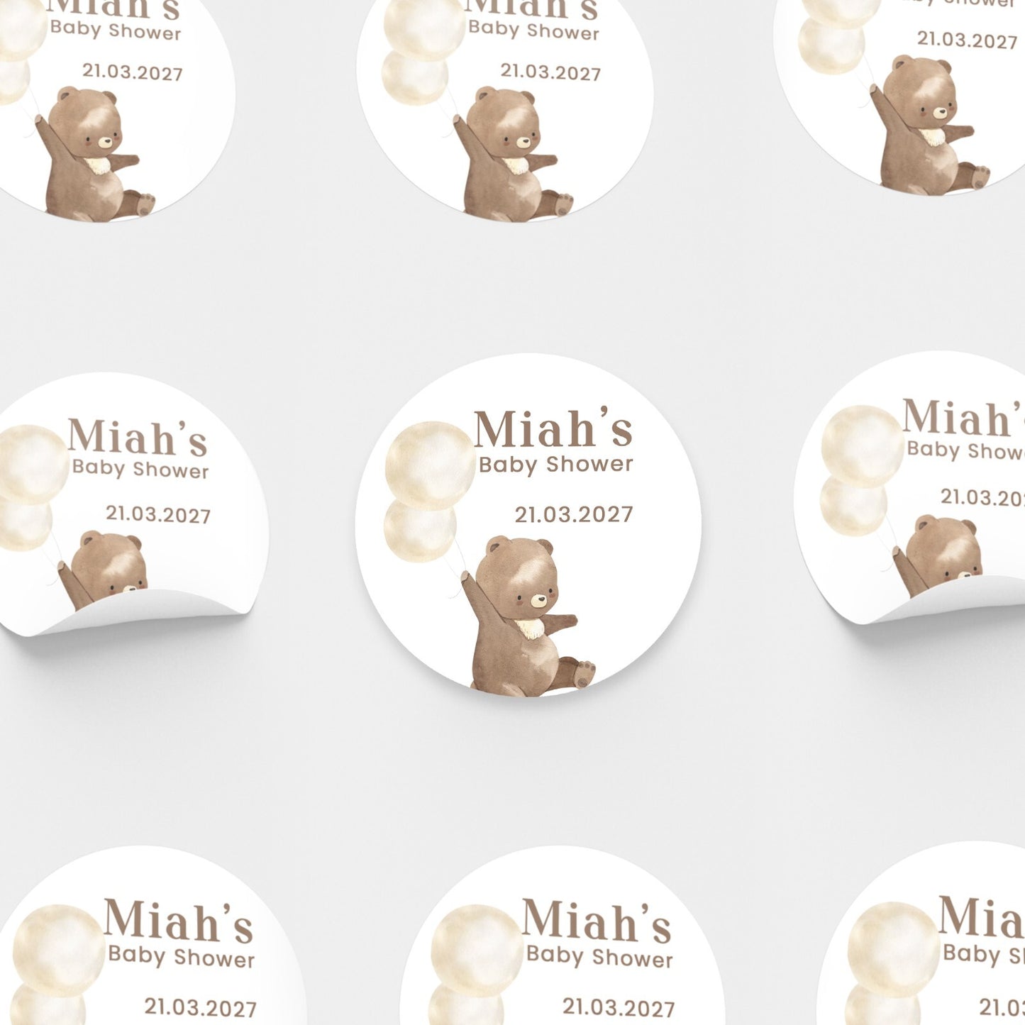Baby Shower Stickers, Baby Favour, Personalised Thank You Stickers Decoration