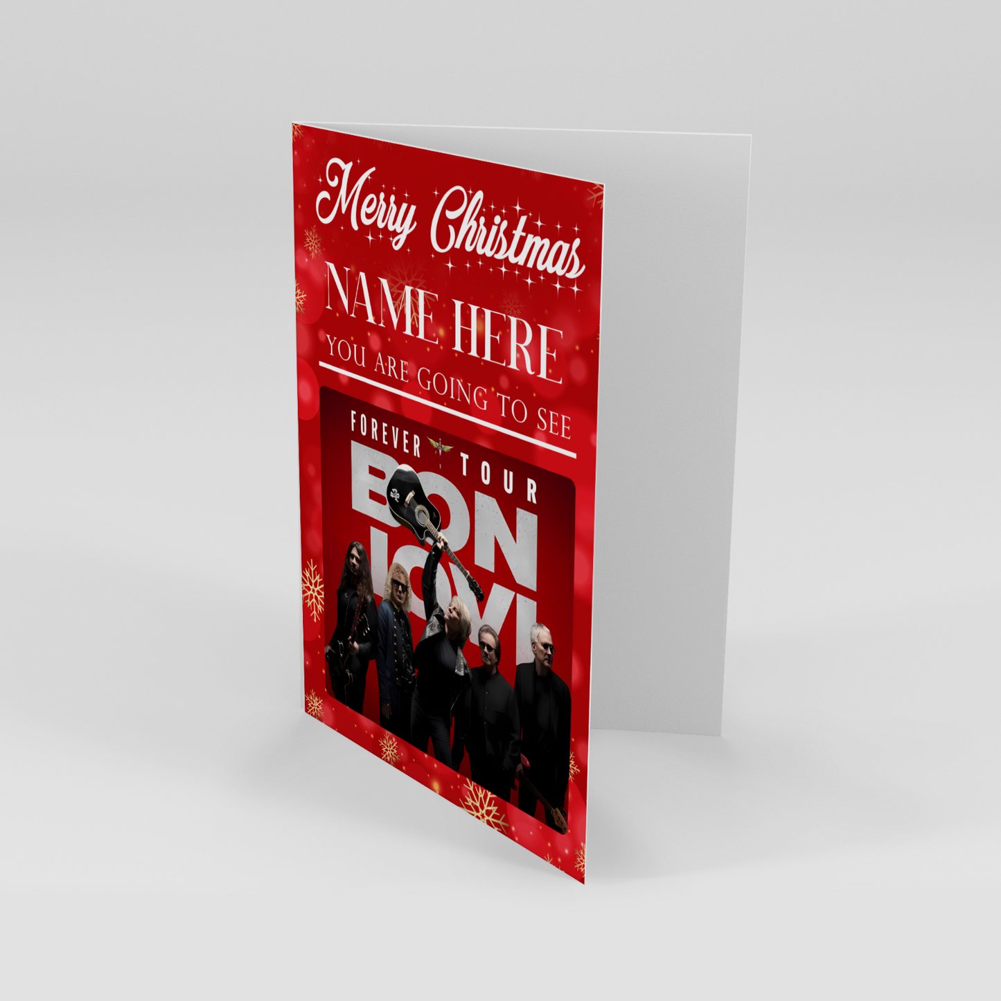 YOURE GOING TO SEE BON JOVI LIVE TOUR Personalised Christmas Gift Card