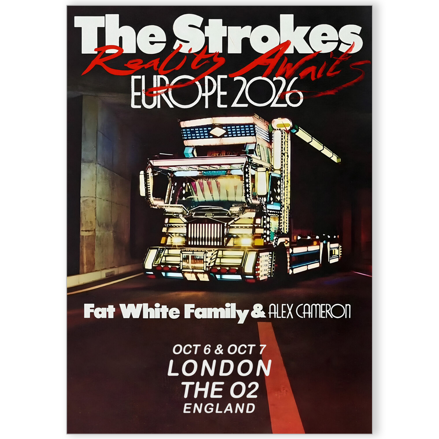 The Strokes Concert Poster UK Tour Rock Fans Print Home Bedroom Decor A5-A3