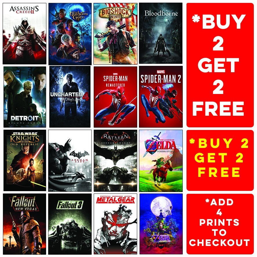 Gaming Posters Prints A3 Fully laminated Computer Games BUY 2 GET 2 FREE