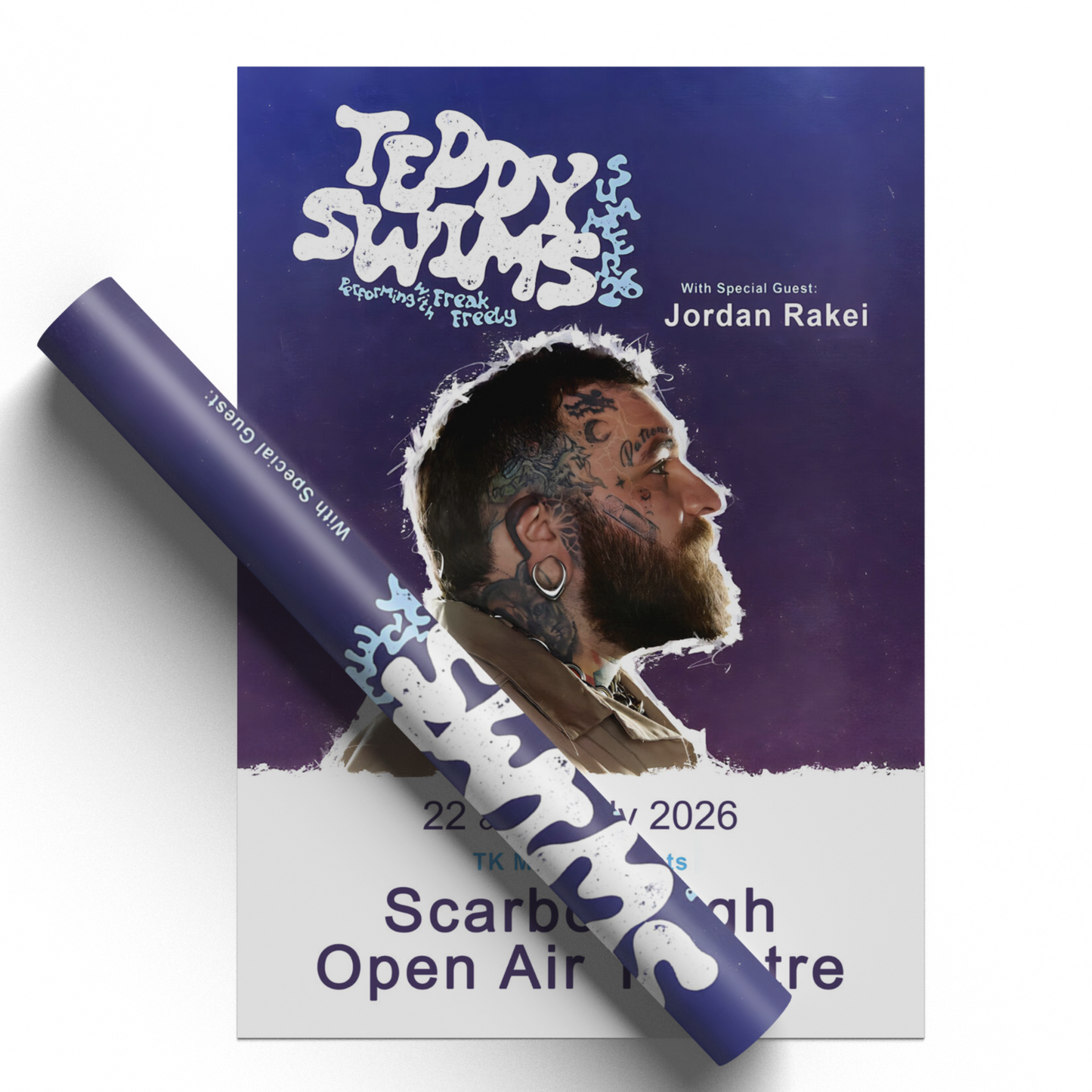 Teddy Swims Poster Live Music Show Summer 2026 Tour Concert 22+23 July Poster