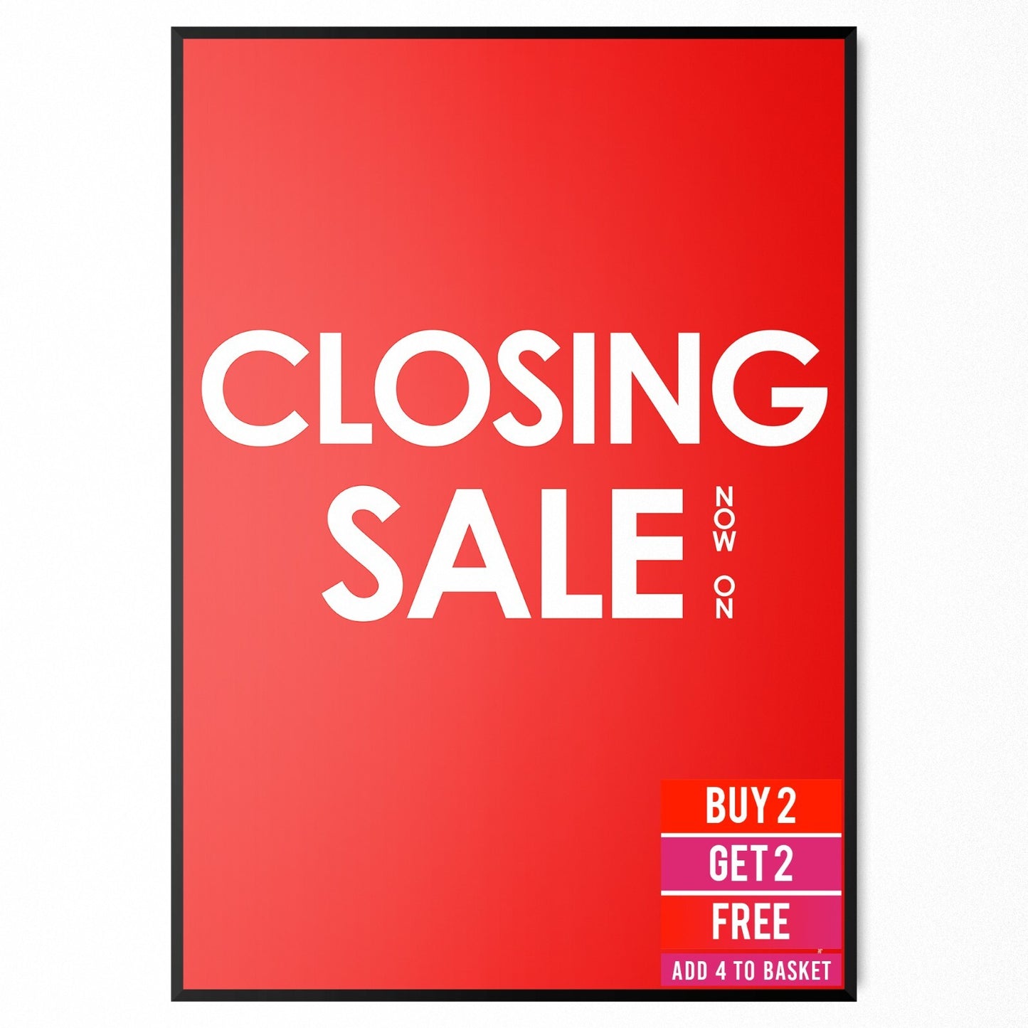 Shop Sale Advertising Poster Sign Closing Down Sale Poster Window Sign A5-A3