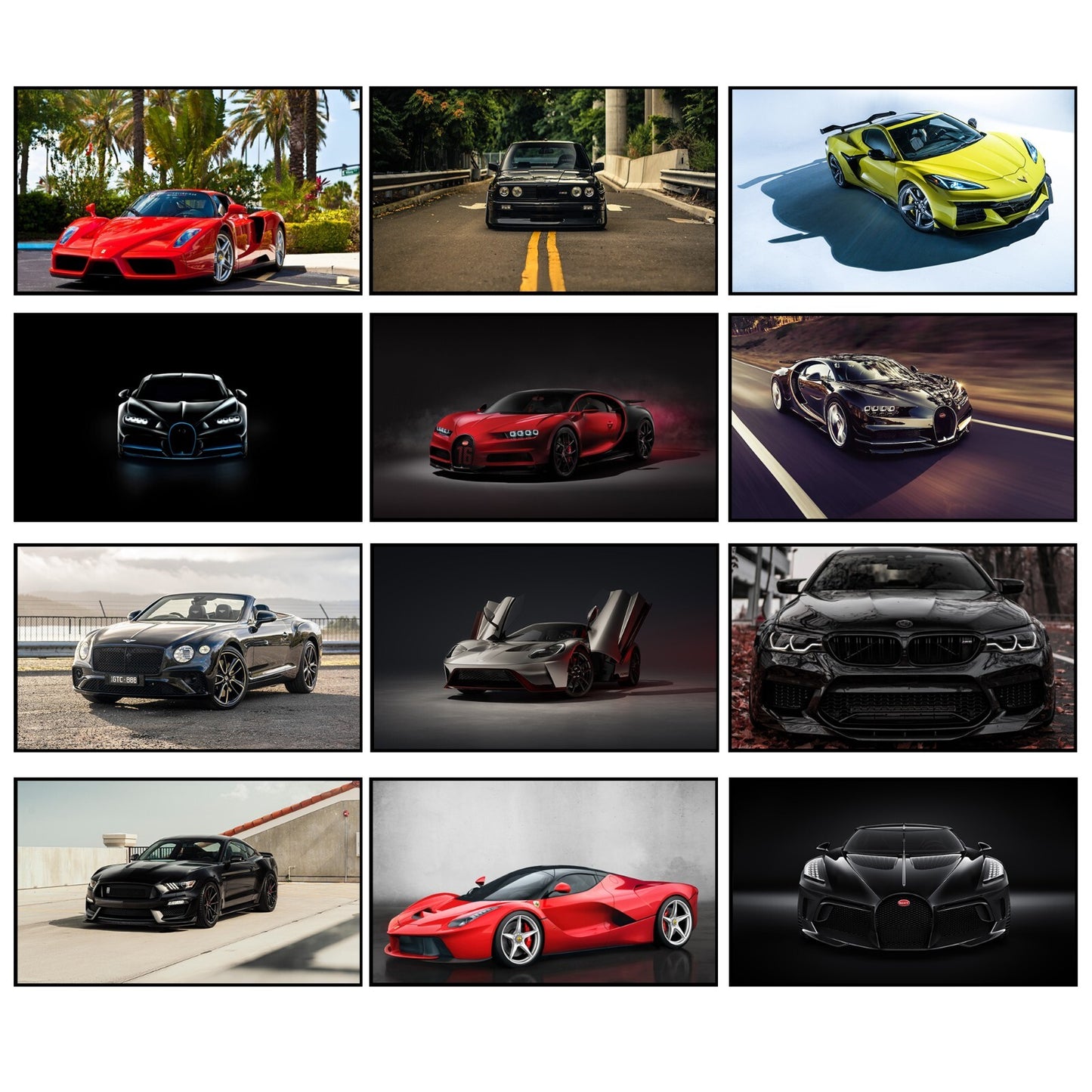 62 SUPER CAR POSTERS SPEED RACING ALTERNATE ART PICTURES JDM Muscle Euro Cars