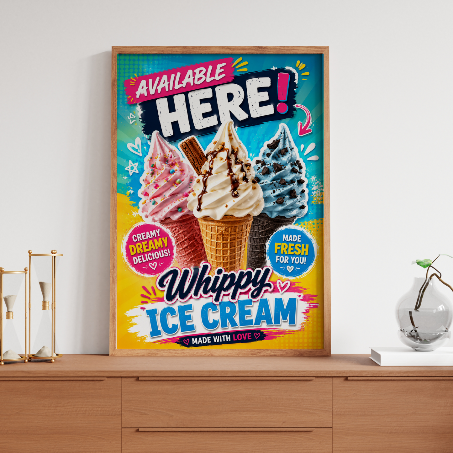 Ice Cream Van Poster Sold Here Mr Whippy Poster Decals Window Advert Sign