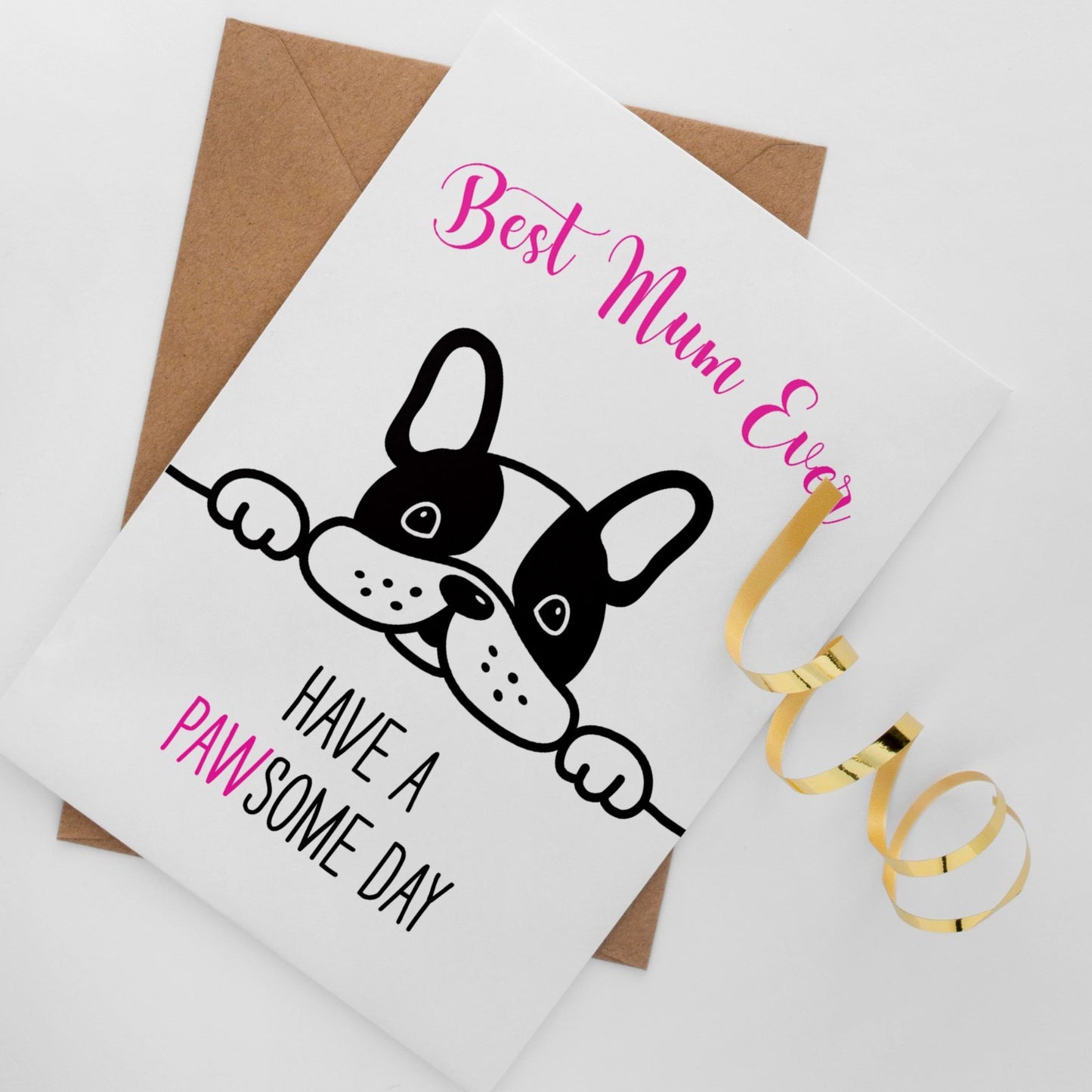 Mothers Day Card Gift from the Dog Best Dog Mummy Mother's Card Dog Mum
