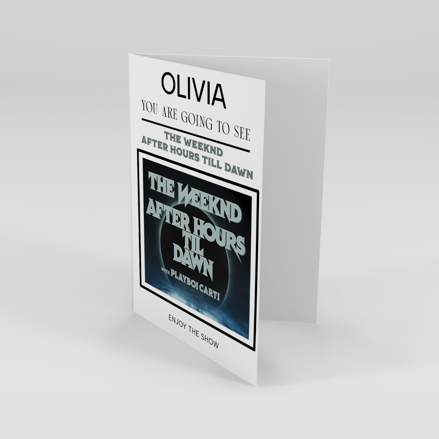 You're Going To See The Weeknd Live Tour 2025 UK Tour Personalised Birthday Card