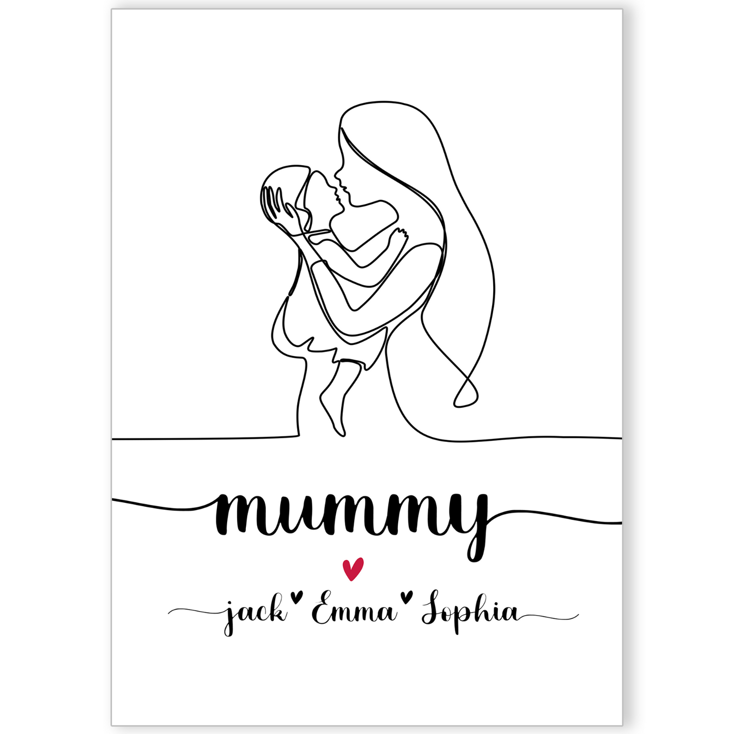 Mothers Day Print First Mothers Day Personalised Gift Poster Print A5-A1