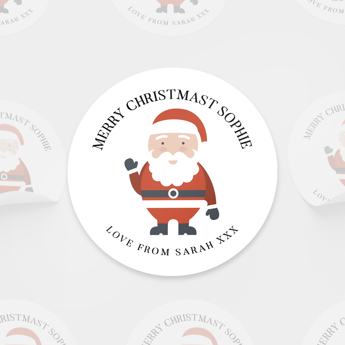 Personalised Christmas Stickers Santa Presents Father Christmas Custom Labels