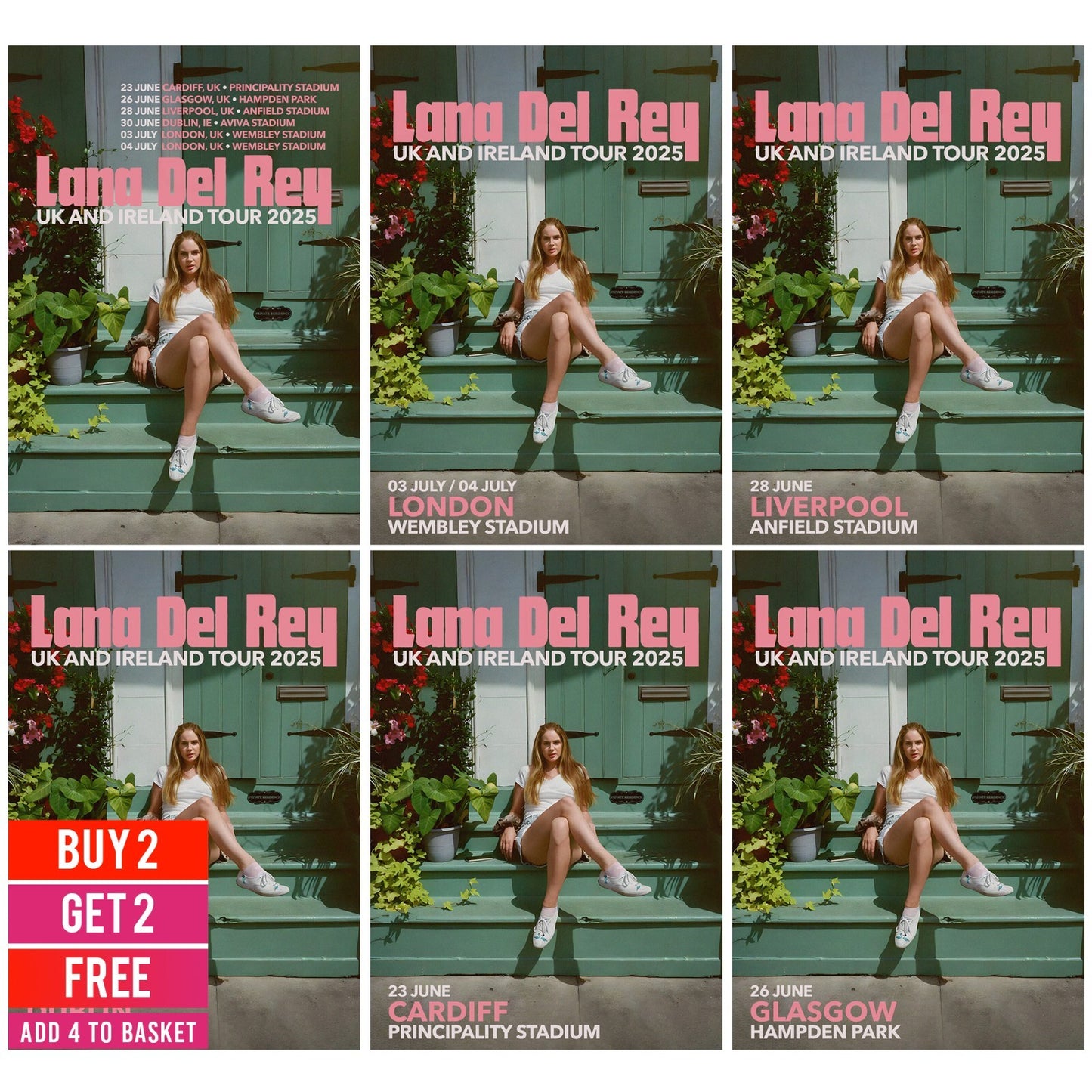 Lana Del Rey Concert Poster UK Tour For Lana Del Rey Fans A5 A4 A3 ALL UK Dates