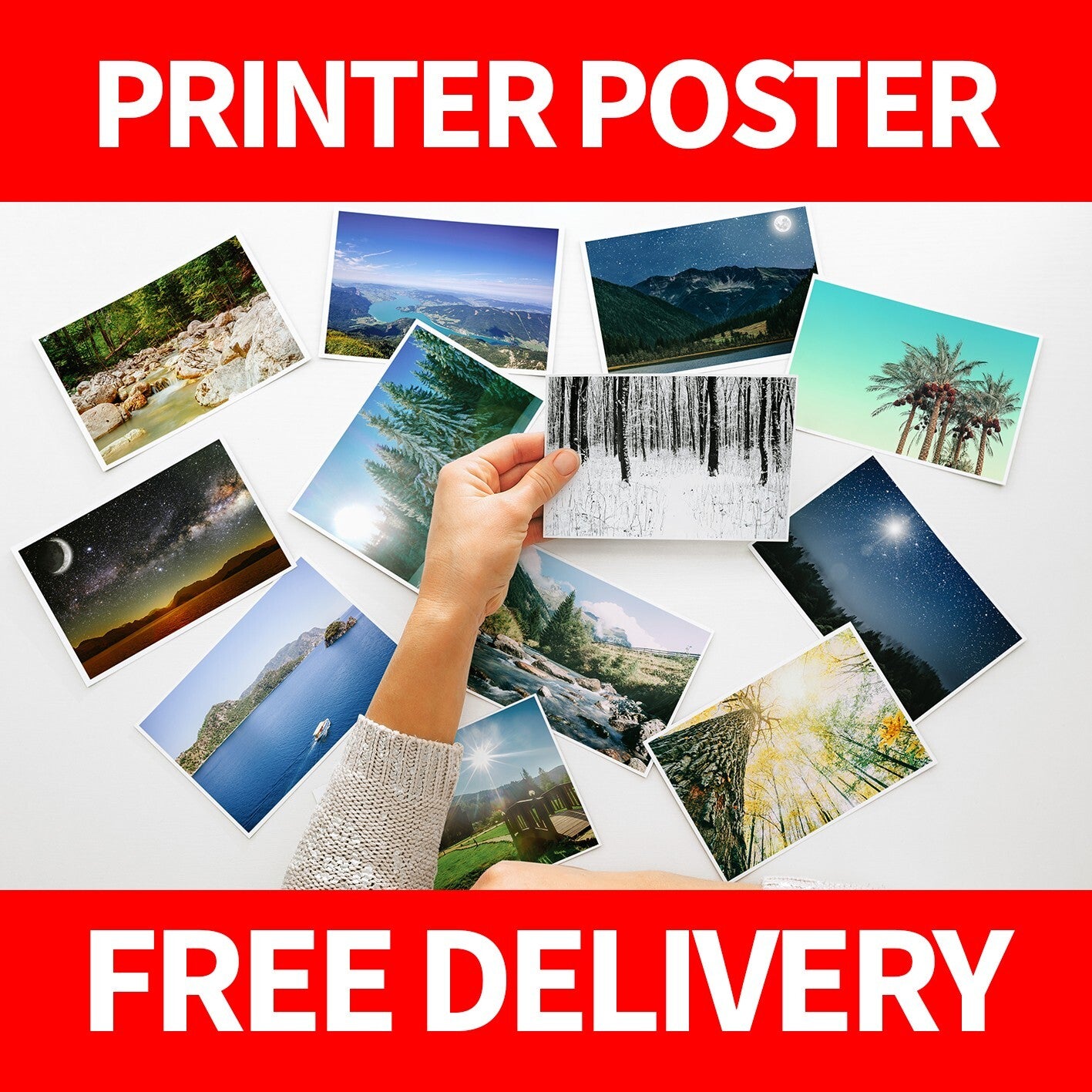 PERSONALISED CUSTOM PICTURE A5 A4 A3 A2 A1 CUSTOM POSTER PRINTING SERVICE