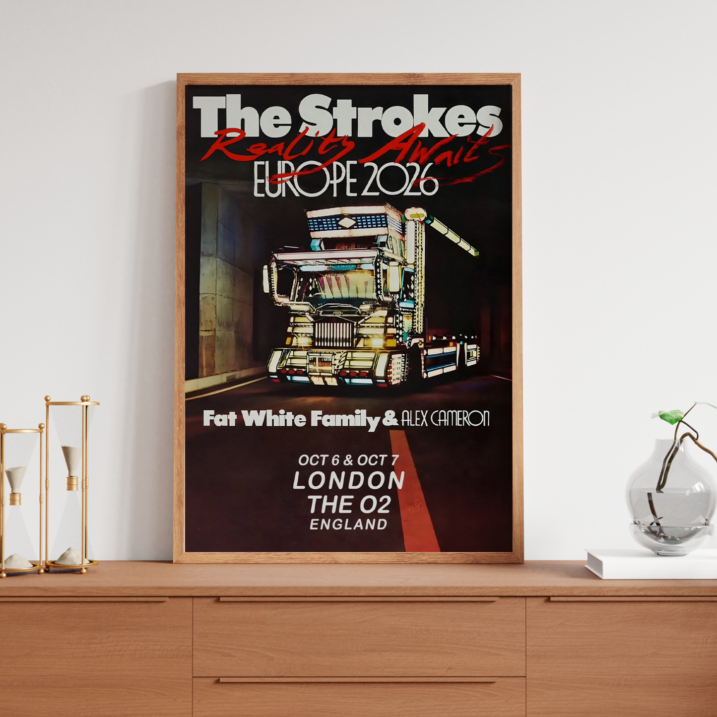 The Strokes Concert Poster UK Tour Rock Fans Print Home Bedroom Decor A5-A3