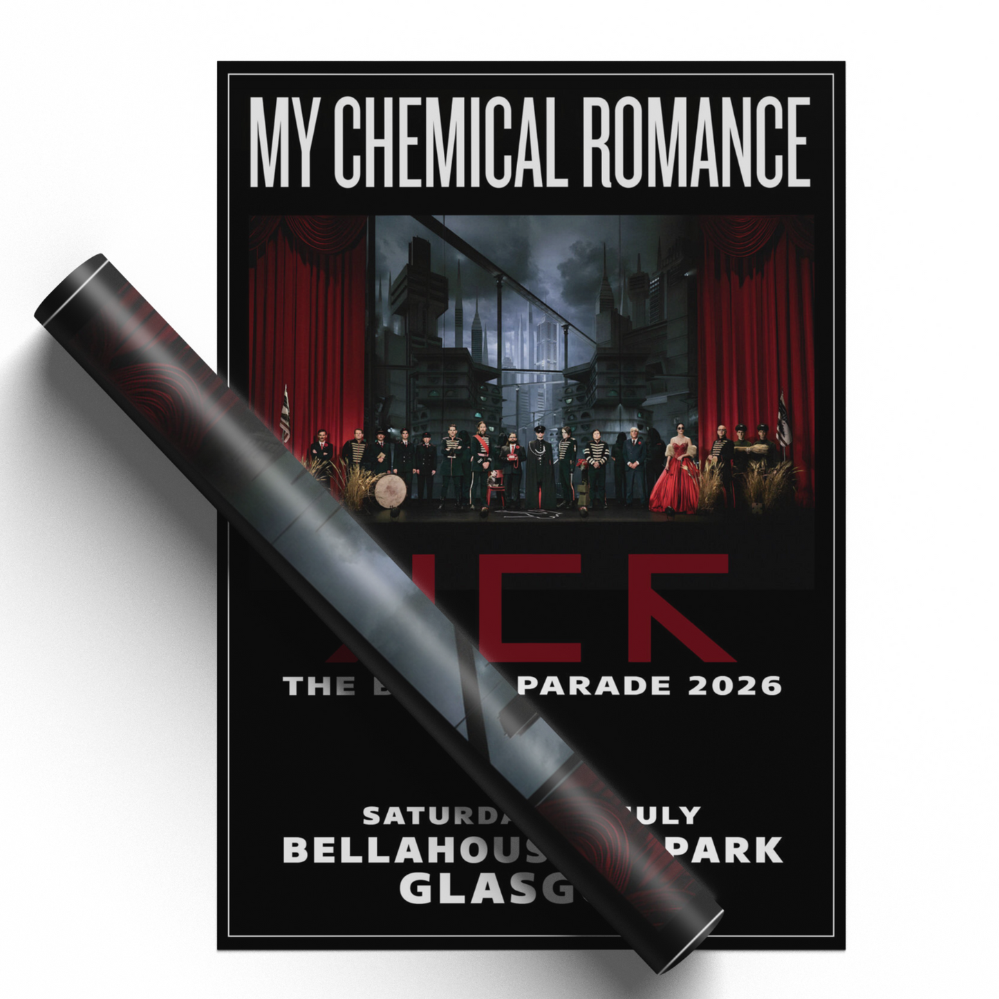 My Chemical Romance Music Poster Glasgow Concert Poster Print For MCR Rock Fans