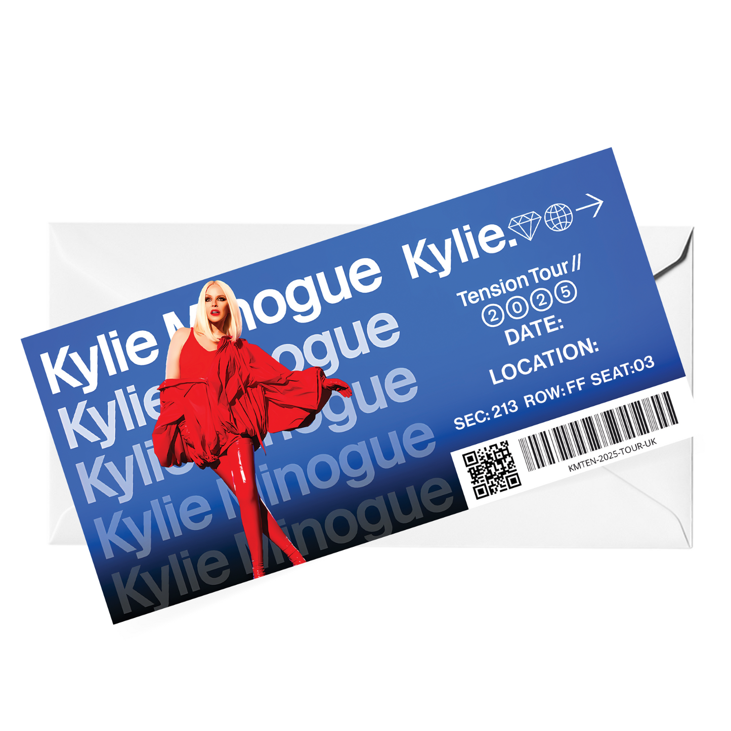 Kylie Minogue Music Concert Ticket Tension Tour 2025 Personalised Gift Keepsake
