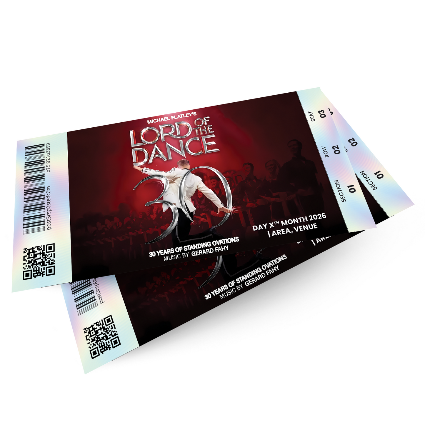 Lord Of The Dance Ticket UK Tour 2026 Keepsake Personalised Gift Reveal