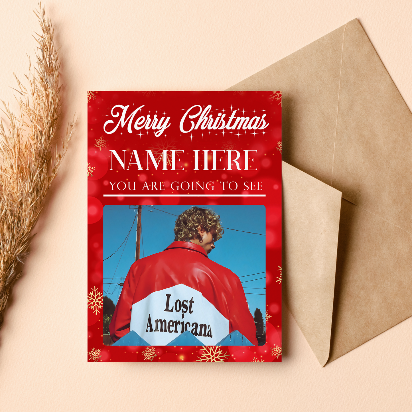 You're Going To See Machine Gun Kelly Christmas Card Gift Lost Americana Tour