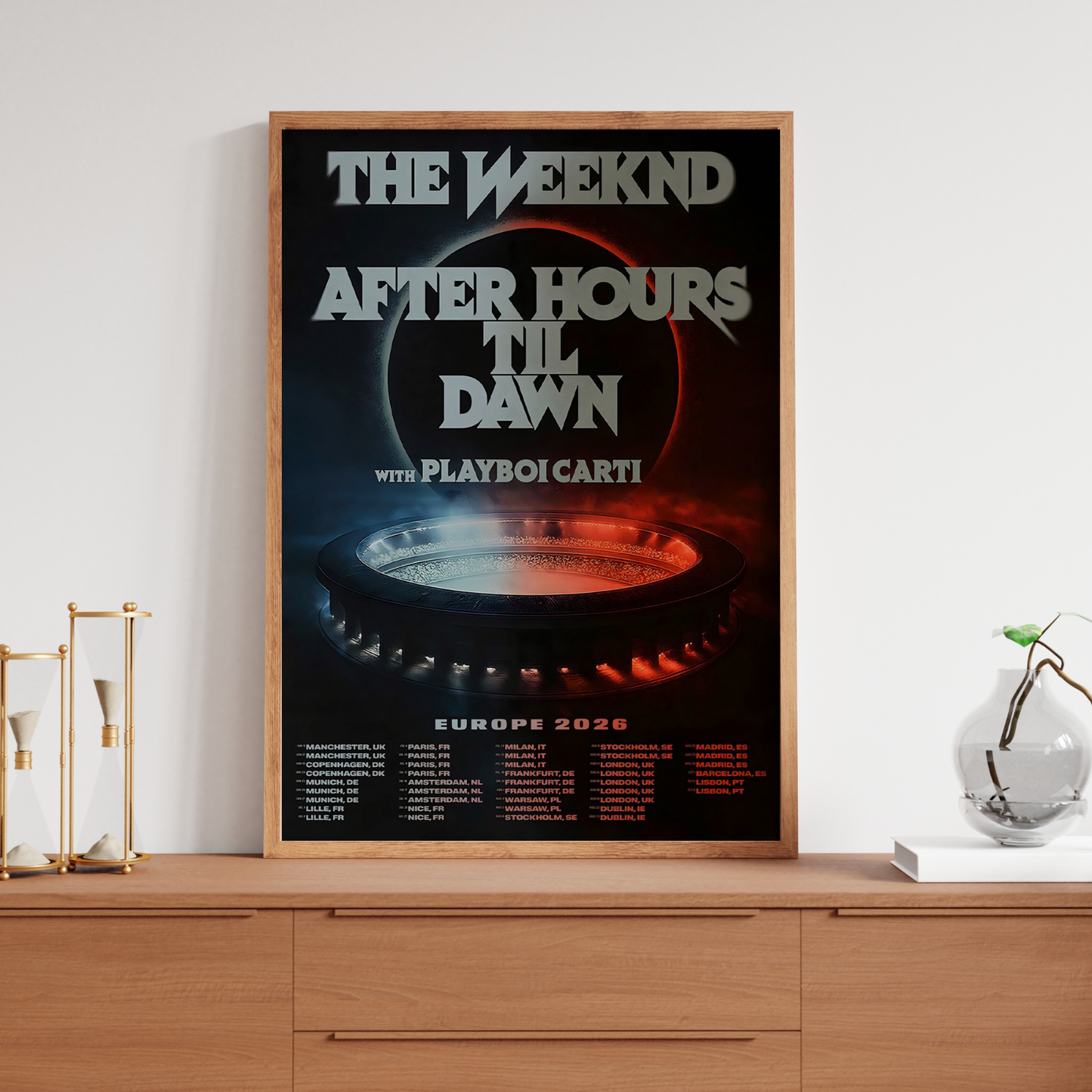 The Weeknd Poster 2026 Europe Concert Poster For The Weeknd Fans Concert