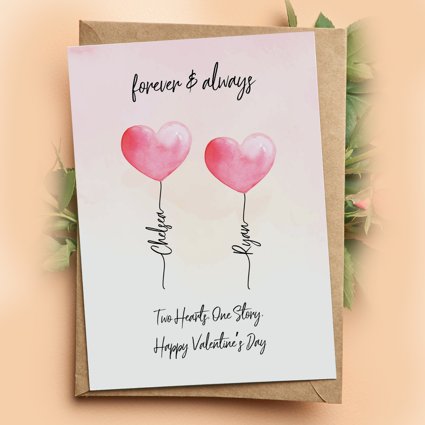 Valentines Day Card Personalised Valentine's Gift for Husband Wife Boyfriend
