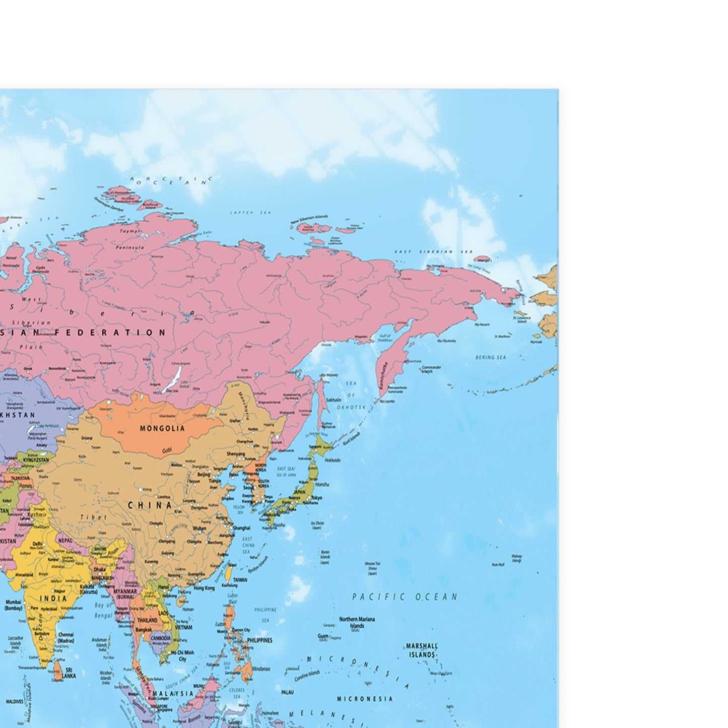 WORLD MAP POSTER EDUCATIONAL SCHOOL WALL ART ATLAS MAP GEOGRAPHY PRINT A5-A3