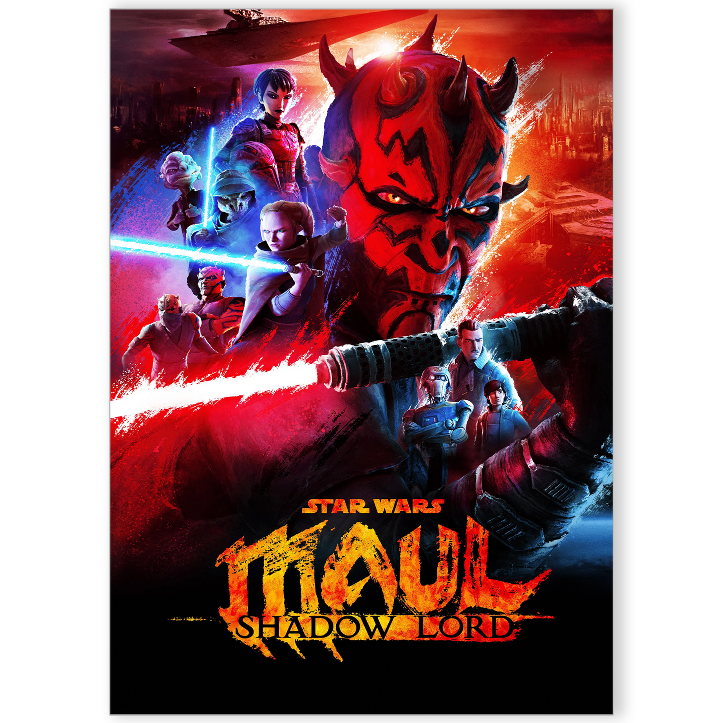 Star Wars Maul Shadow Lord TV Series Poster Print Bedroom Wall Decor A5-A3