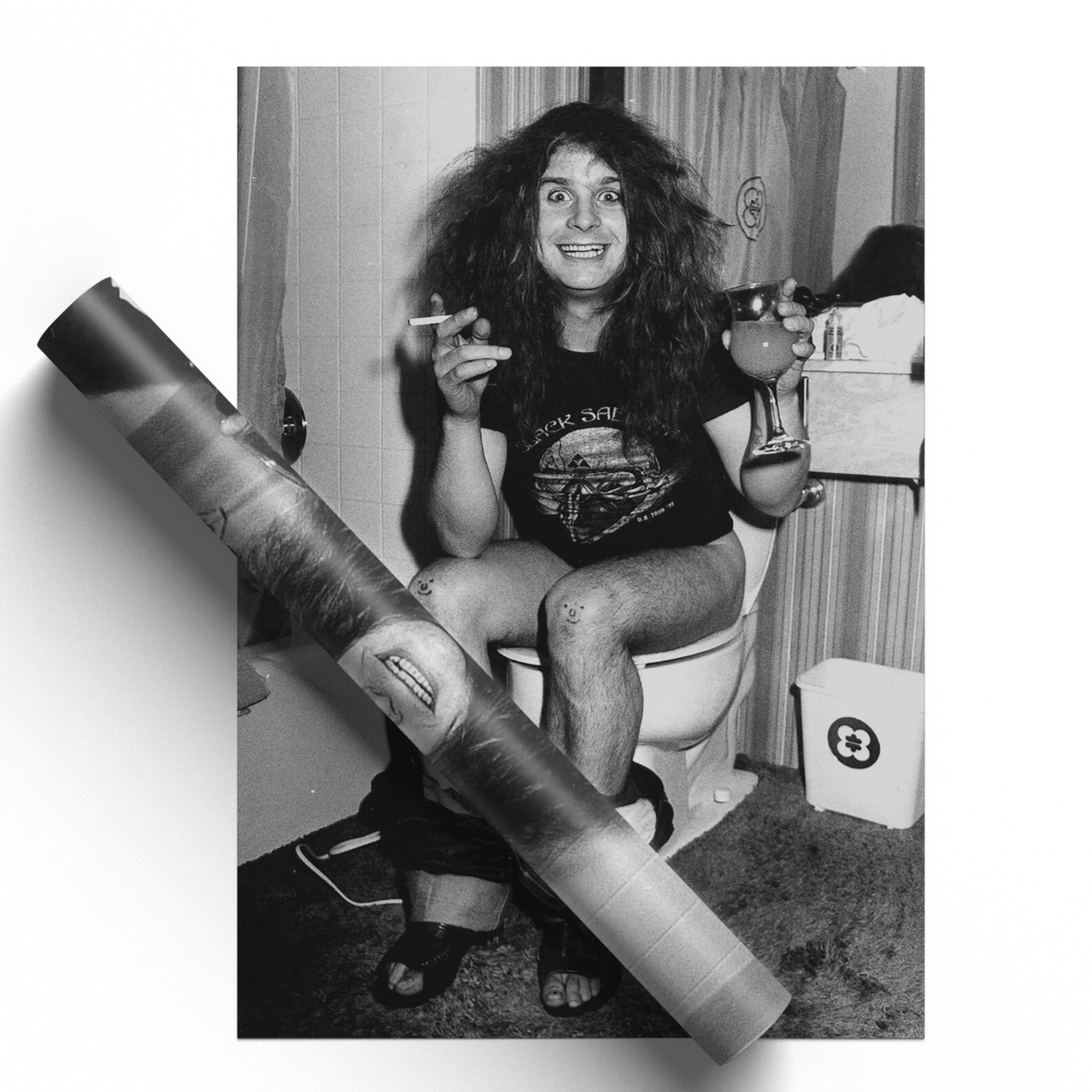Ozzy Osbourne Poster Print Bathroom Decor Funny Print Rock Legend A5-A3 Print
