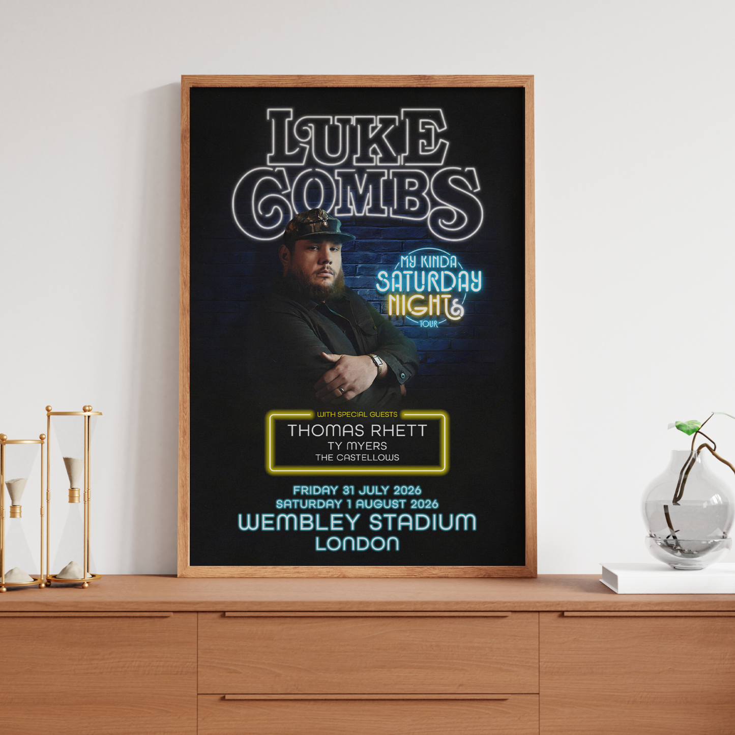 Luke Combs Concert Poster 31 July - 1 August London My Kinda Saturday Night