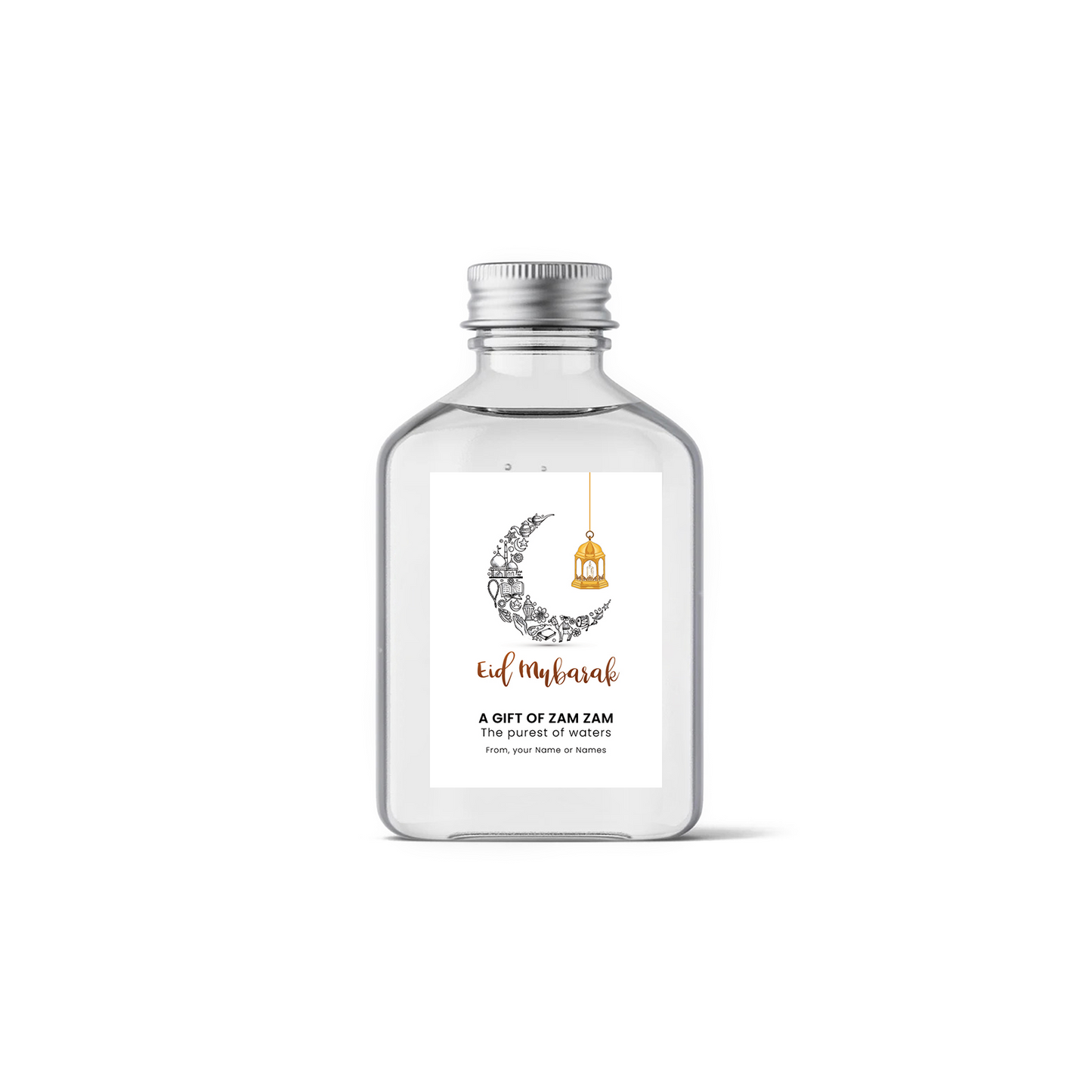 Eid Mubarak Water Bottle Labels Personalised Islamic Zam Zam Stickers Favour