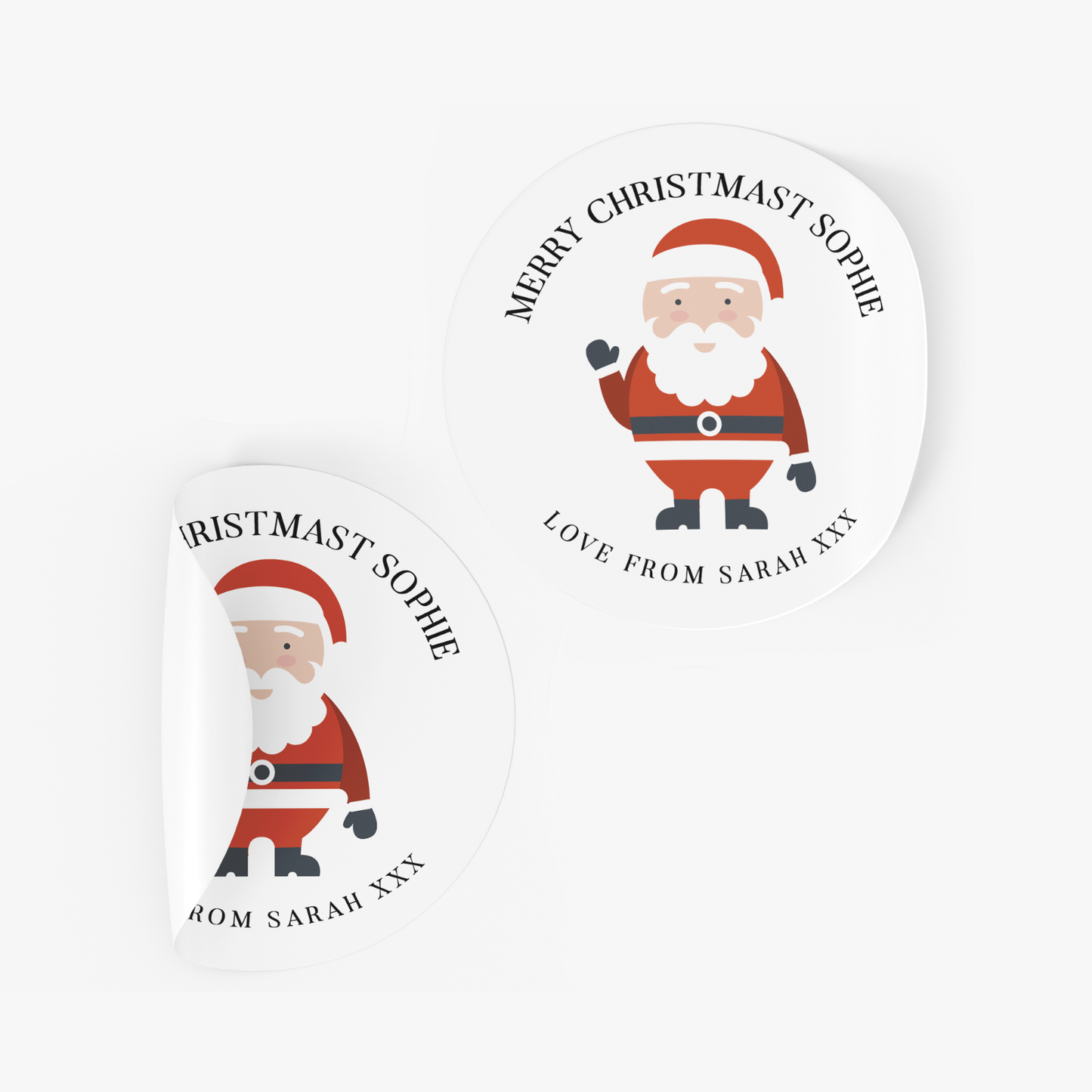 Personalised Christmas Stickers Santa Presents Father Christmas Custom Labels