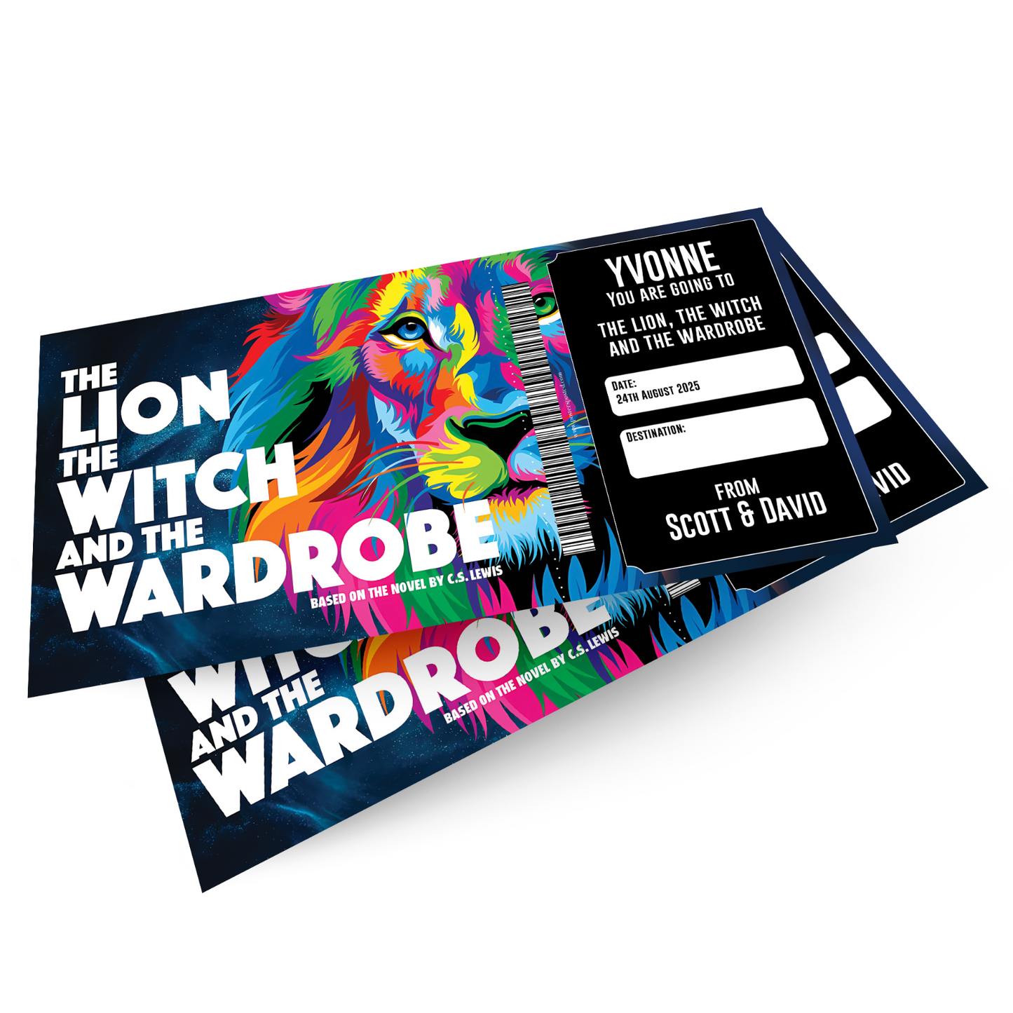 The Lion, The Witch And The Wardrobe Theatre Ticket Musical Gift Personalised