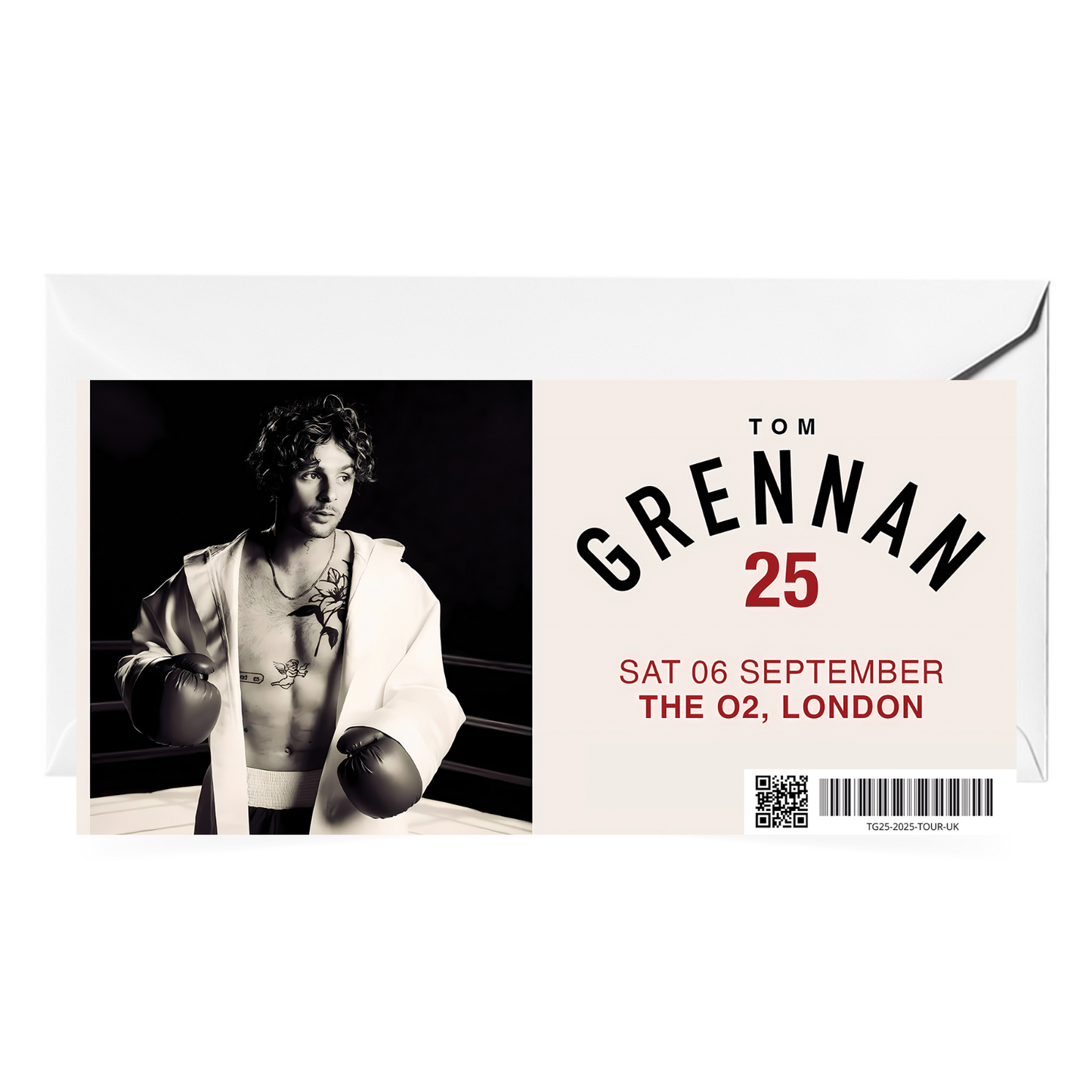 Tom Grennan Music Concert Tour Gift Ticke Keepsake Ticke 2025 GRENNAN '25