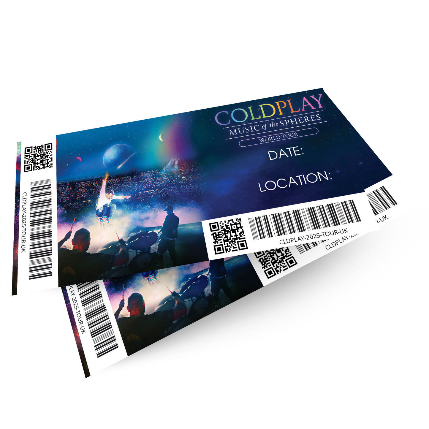 Coldplay Music Of The Spheres Mock Tick Tour Gift Souvenir For Coldplay Fan