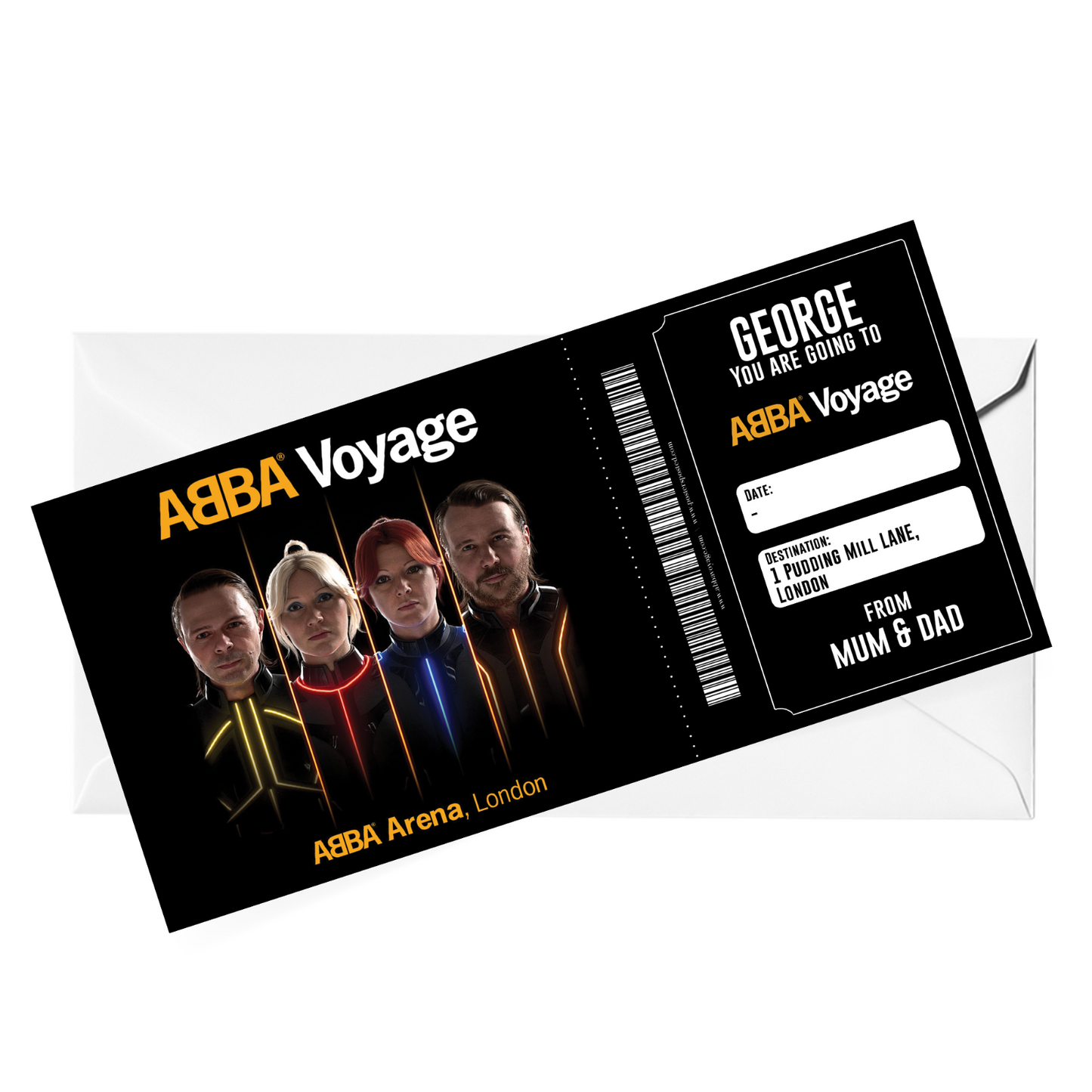 ABBA VOYAGE CONCERT ticket gift Birthday Surprise Any OCCASION Gift Ticket