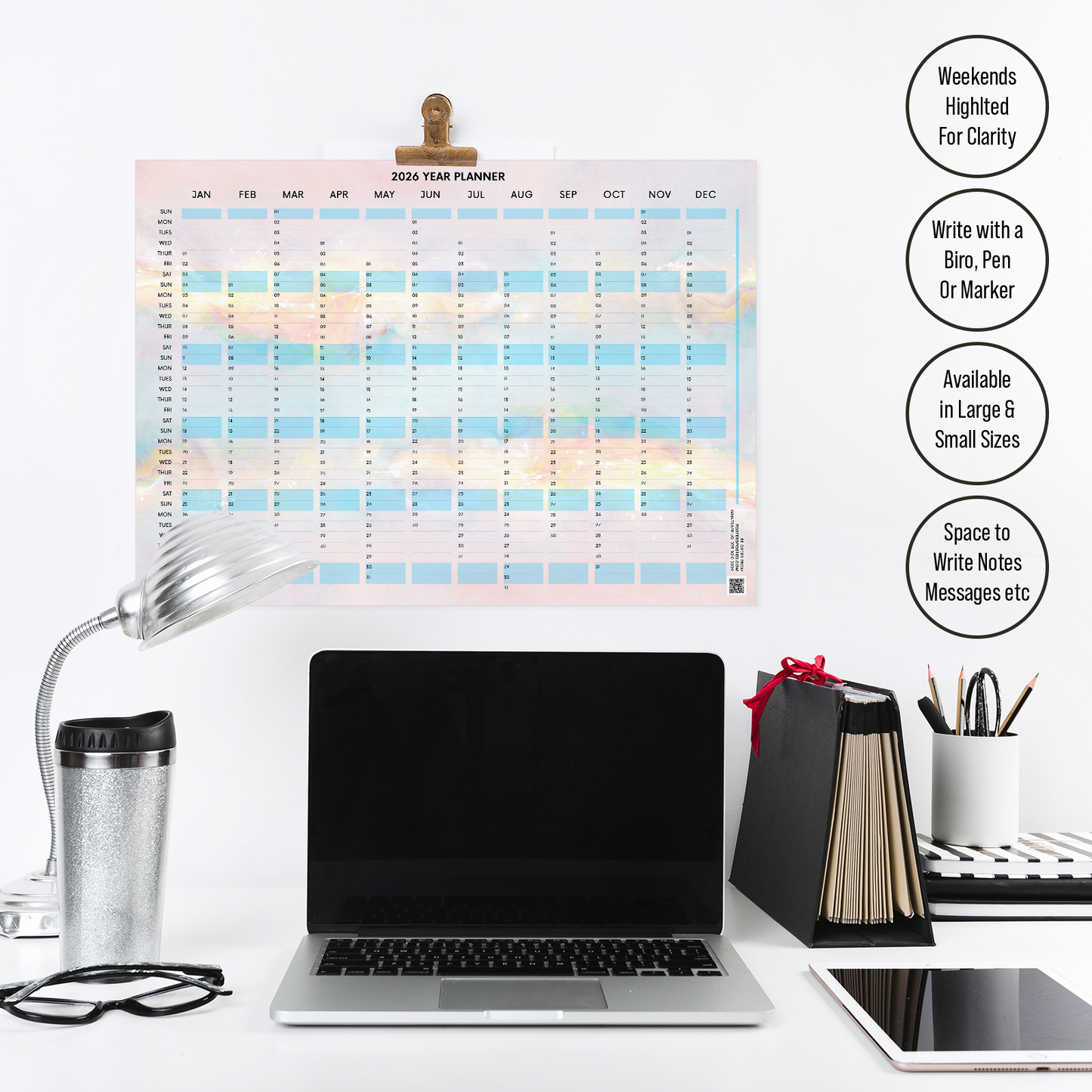 2026 Wall Planner Calendar Full Year Calendar Office Work Home A5 A4 A3