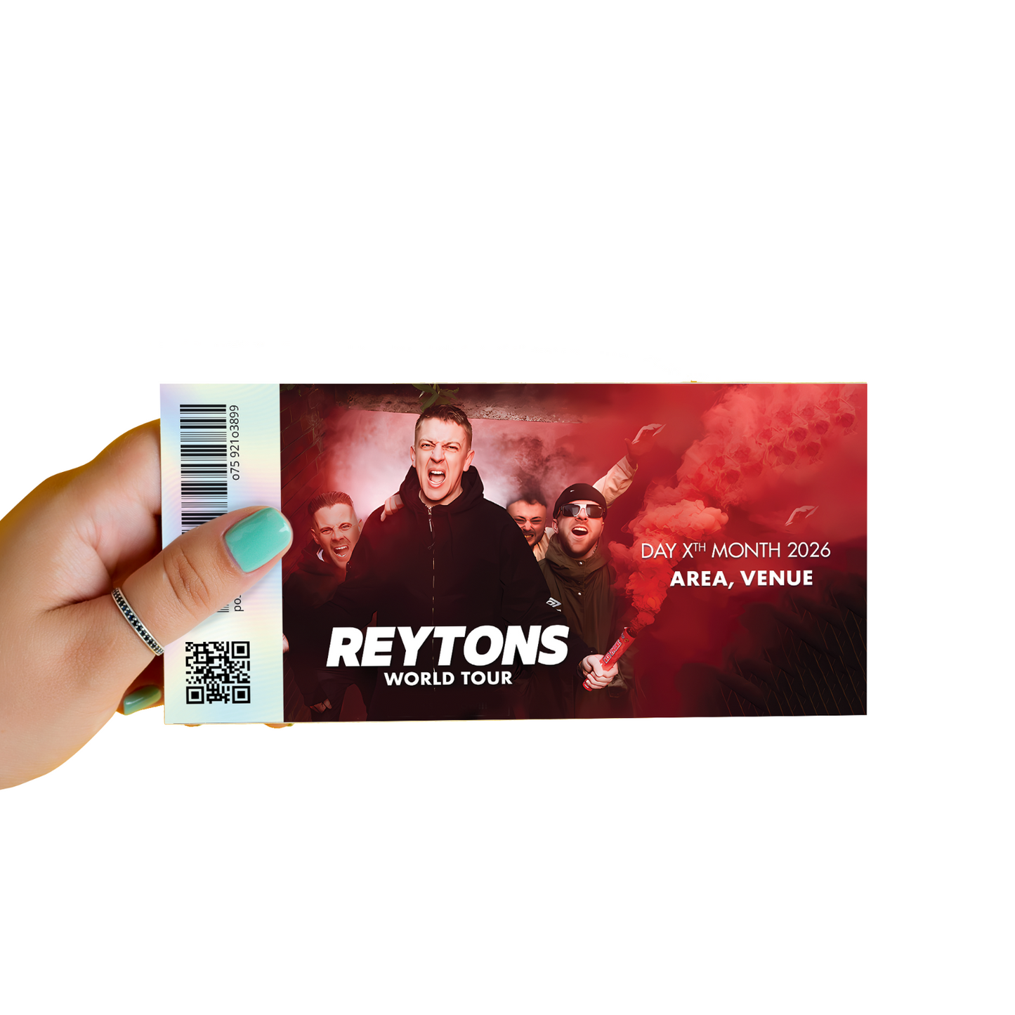 The Reytons World Tour 2026 Gift Ticket Reveal Mock Concert Souvenir Stub