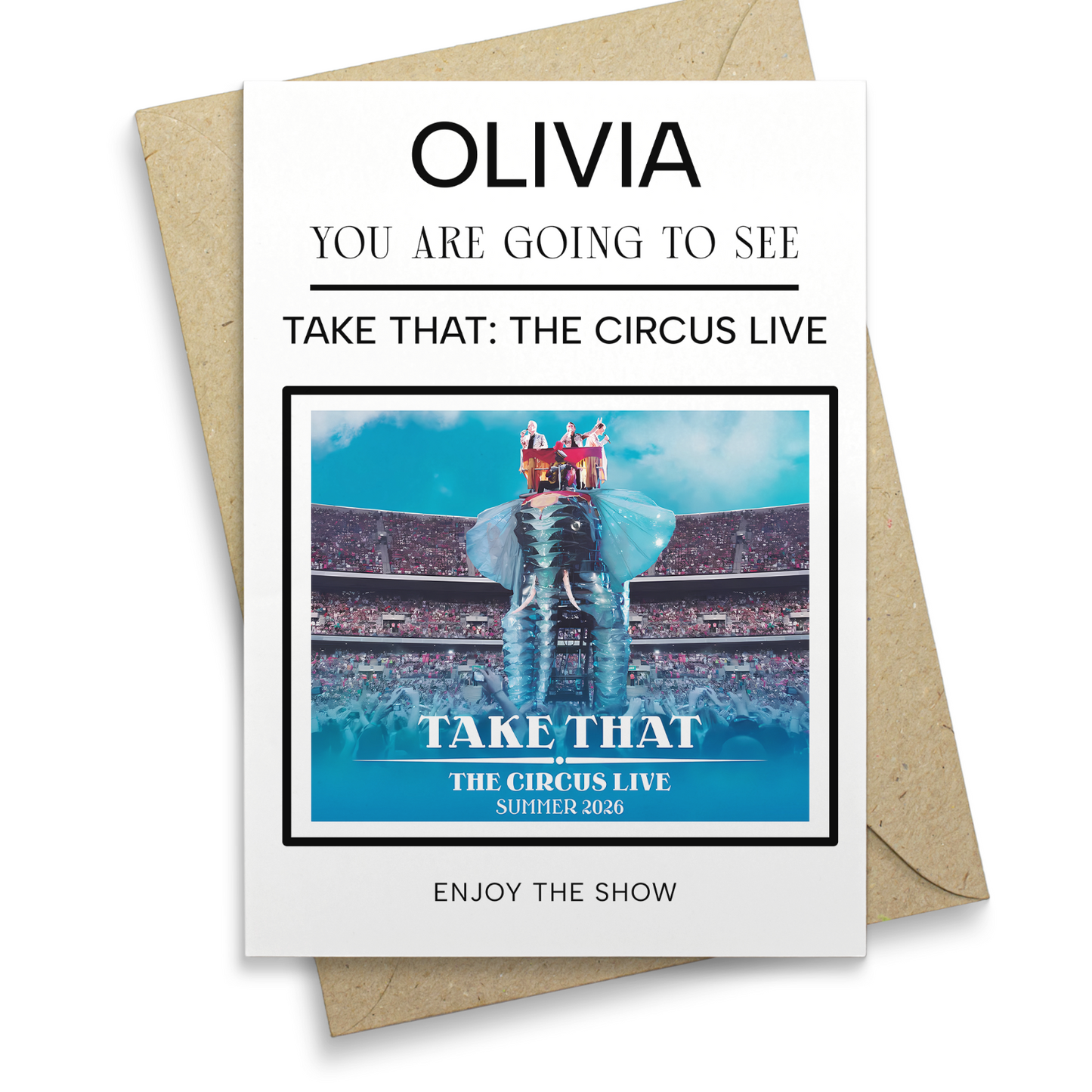 YOU'RE GOING TO SEE TAKE THAT THE CIRCUS 2026 Personalised Birthday Card