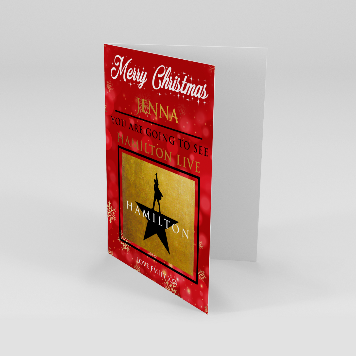 YOU'RE GOING TO SEE HAMILTON THE MUSICAL Personalised Christmas Gift Card